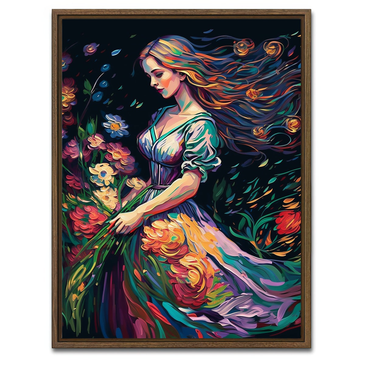 AUTO-MOCKUP WHITE | The Florists Dream | 1 Piece | Walnut Framed Canvas | group=3x4