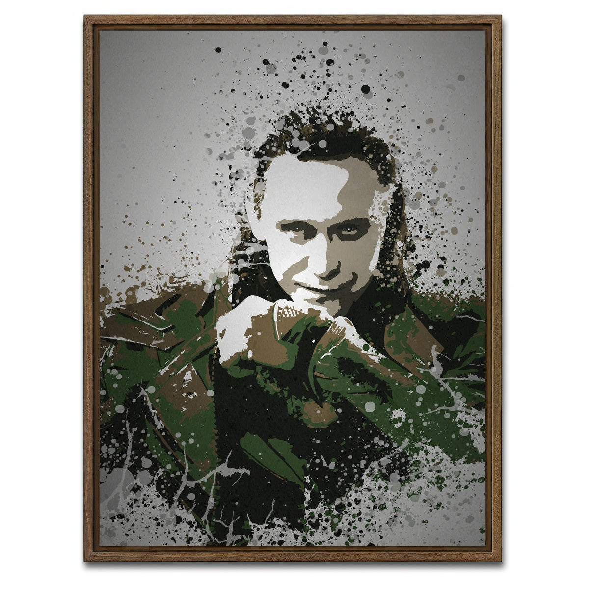 AUTO-MOCKUP WHITE | The God of Mischief | 1 Piece | Walnut Framed Canvas | group=3x4