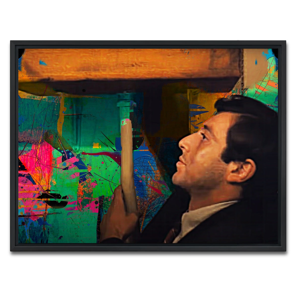 AUTO-MOCKUP WHITE | The Godfather Bathroom | 1 Piece | Black Framed Canvas | group=4x3