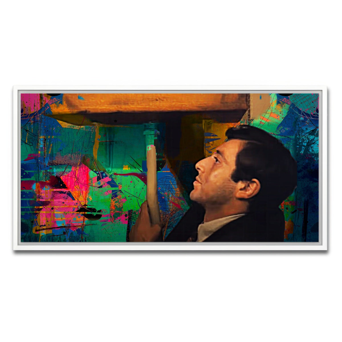 AUTO-MOCKUP WHITE | The Godfather Bathroom | 1 Piece | White Framed Canvas | group=2x1