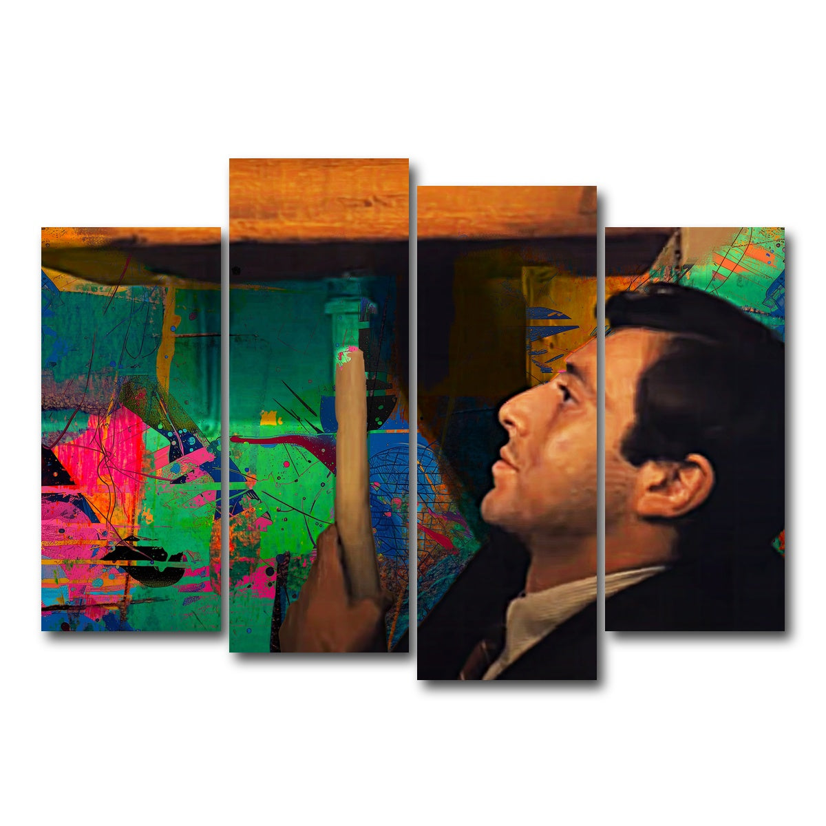 AUTO-MOCKUP WHITE | The Godfather Bathroom | 4 Piece | Gallery Wrap Canvas | group=4_normal