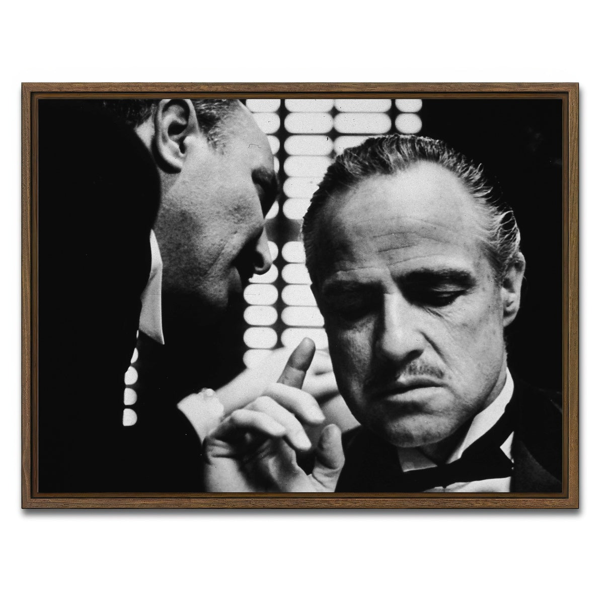AUTO-MOCKUP WHITE | The Godfather Brando | 1 Piece | Walnut Framed Canvas | group=4x3