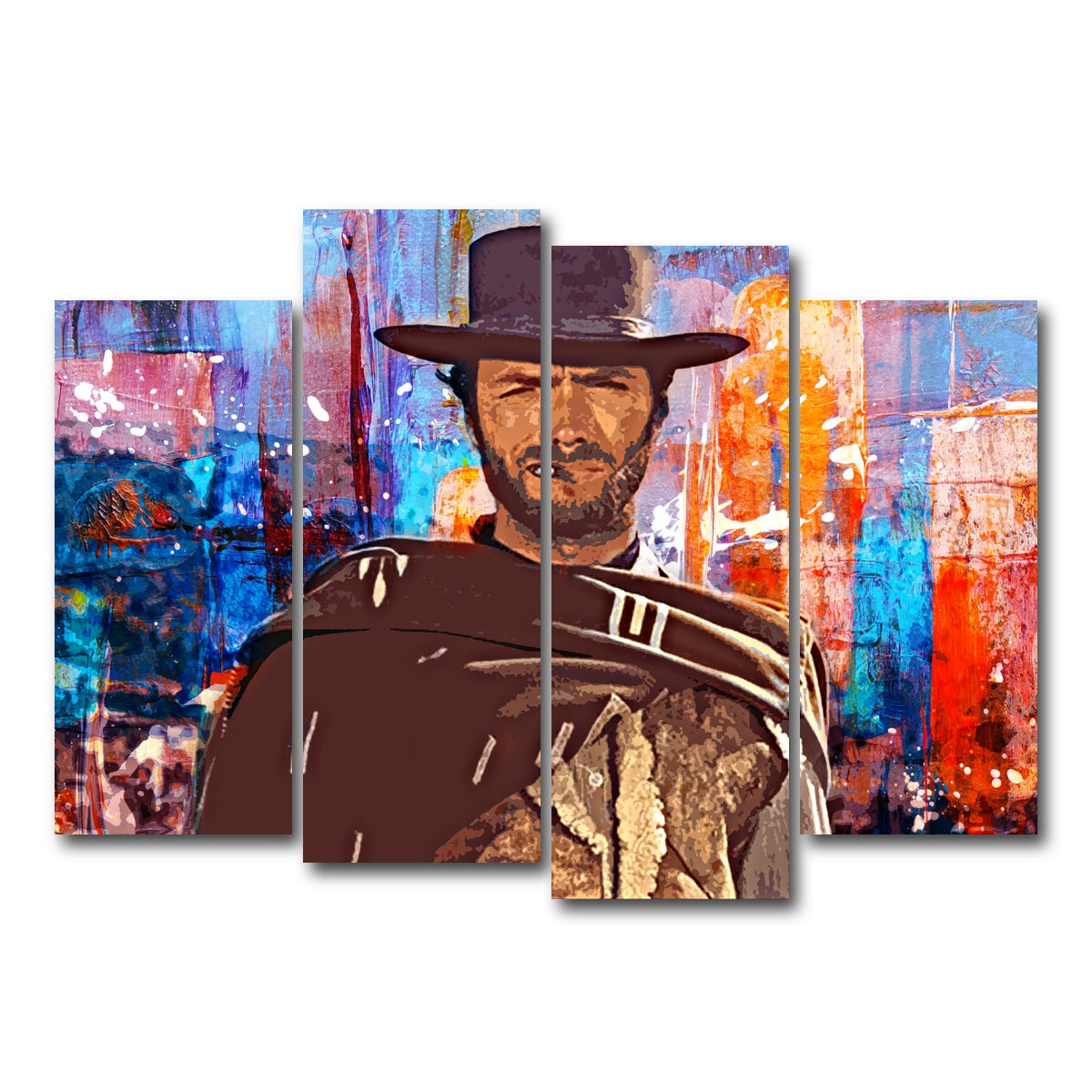 AUTO-MOCKUP WHITE | The Good, The Bad and The Ugly | 4 Piece | Gallery Wrap Canvas | group=4_normal