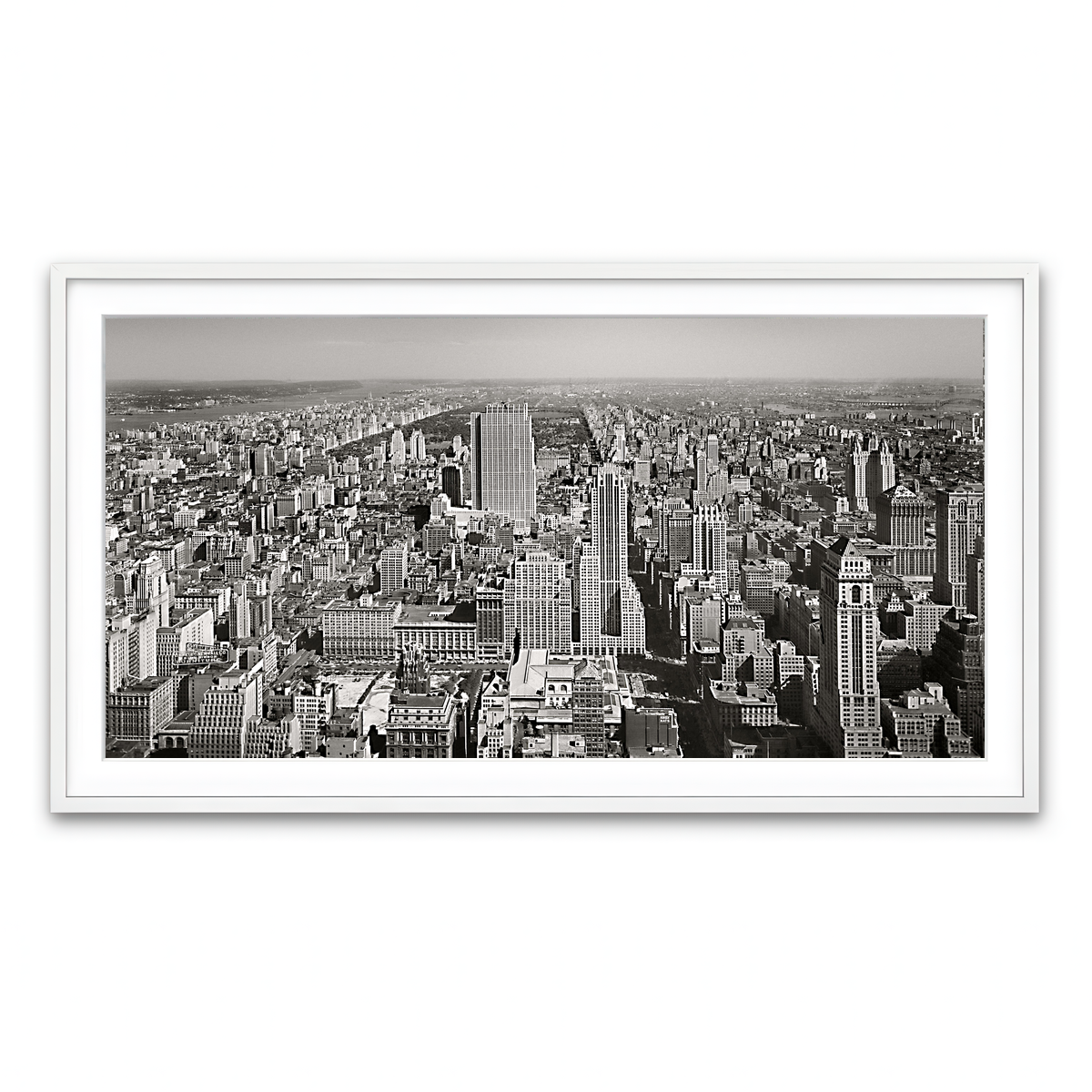 Framed Print 2x1 White