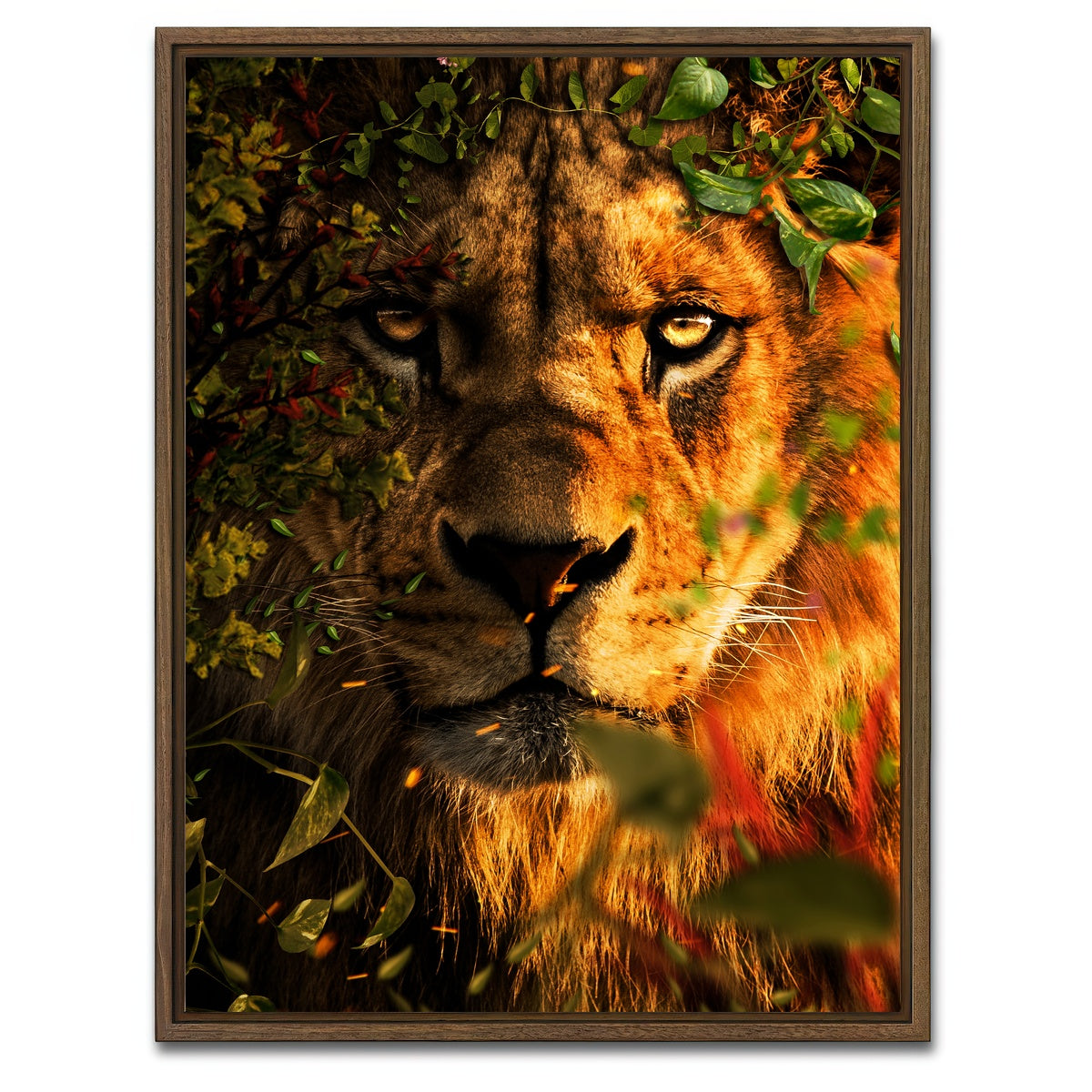 AUTO-MOCKUP WHITE | The Great King | 1 Piece | Walnut Framed Canvas | group=3x4