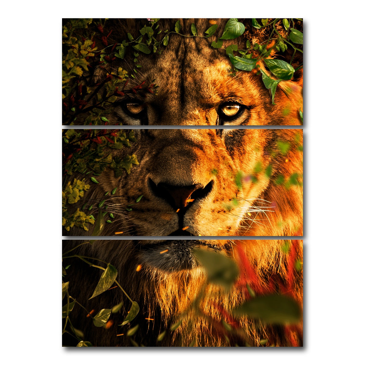 AUTO-MOCKUP WHITE | The Great King | 3 Piece | Gallery Wrap Canvas | group=8x18_stacked