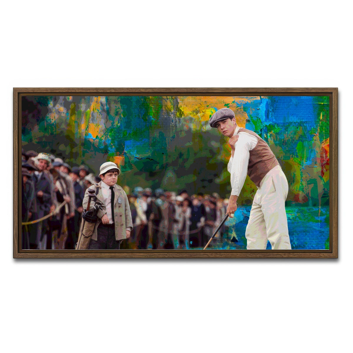 AUTO-MOCKUP WHITE | The Greatest Game - Francis Ouimet | 1 Piece | Walnut Framed Canvas | group=2x1
