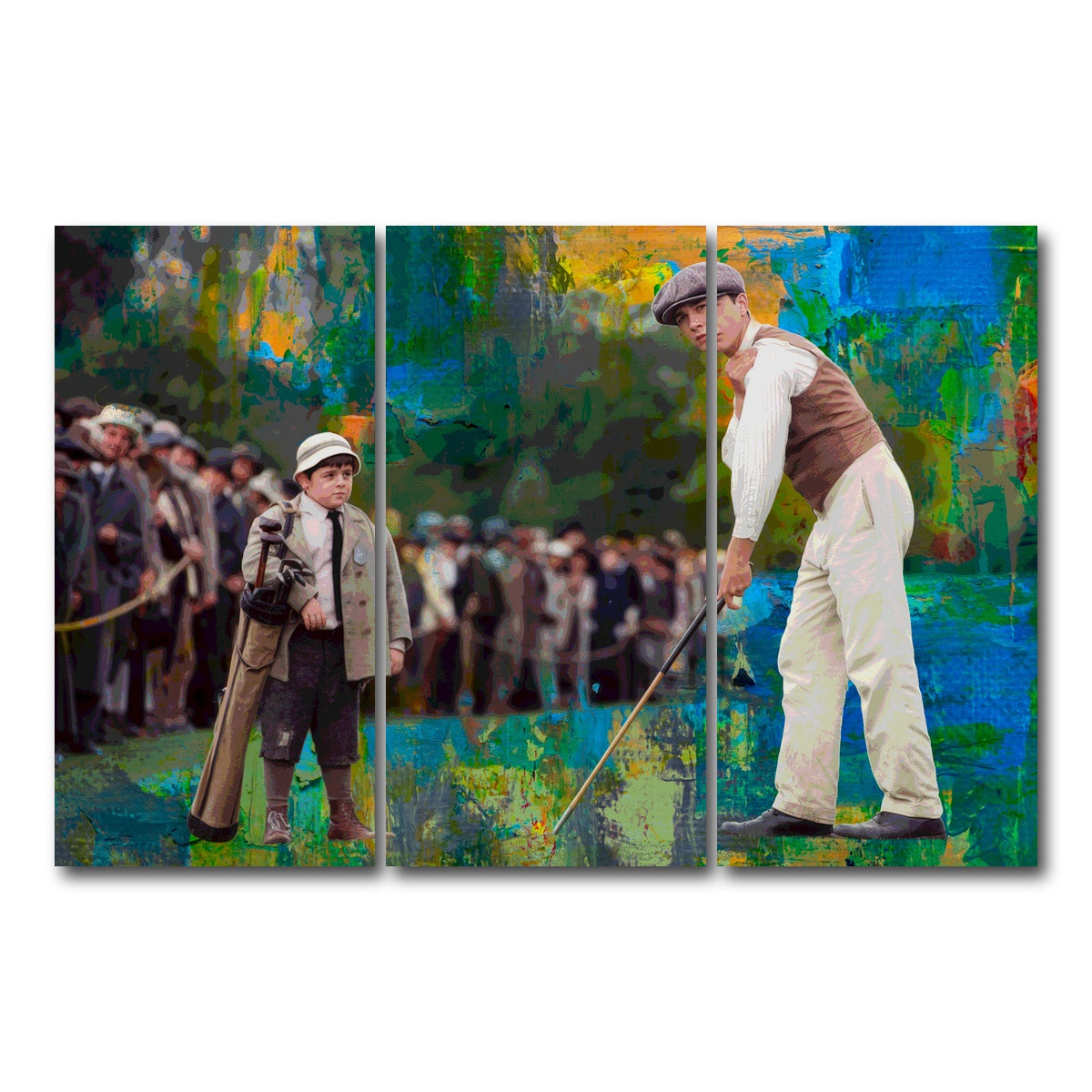 AUTO-MOCKUP WHITE | The Greatest Game - Francis Ouimet | 3 Piece | Gallery Wrap Canvas | group=12x24