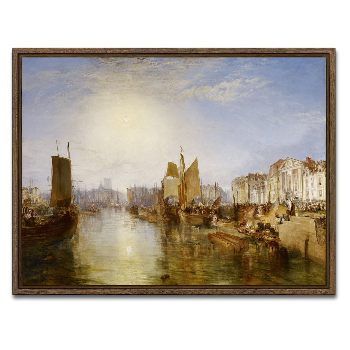 AUTO-MOCKUP WHITE | The Harbor of Dieppe | 1 Piece | Walnut Framed Canvas | group=4x3