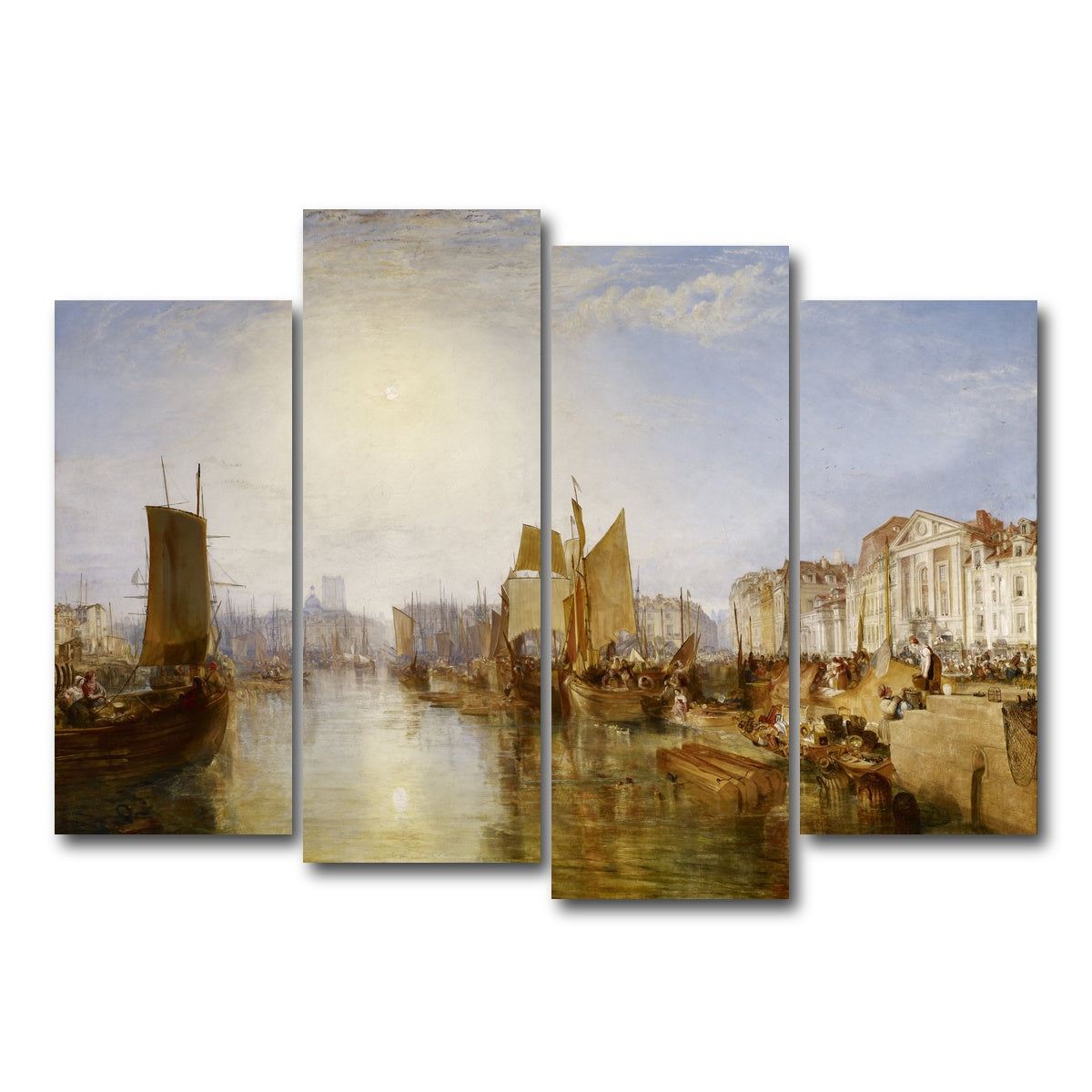 AUTO-MOCKUP WHITE | The Harbor of Dieppe | 4 Piece | Gallery Wrap Canvas | group=4_normal