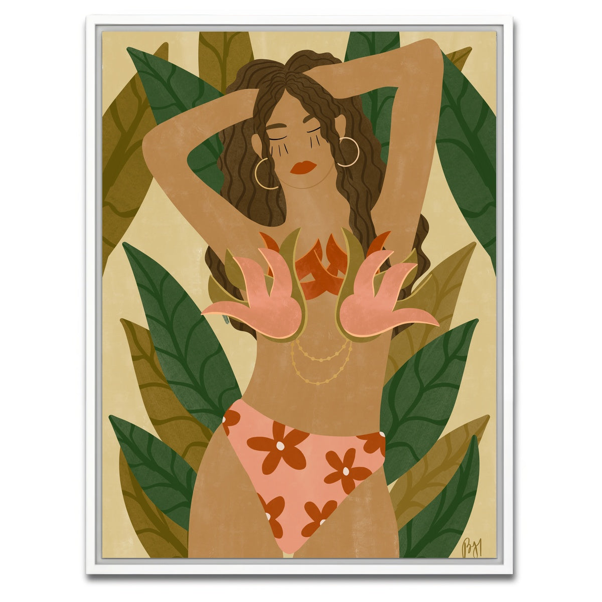 AUTO-MOCKUP WHITE | The Heat of the Tropics | 1 Piece | White Framed Canvas | group=3x4