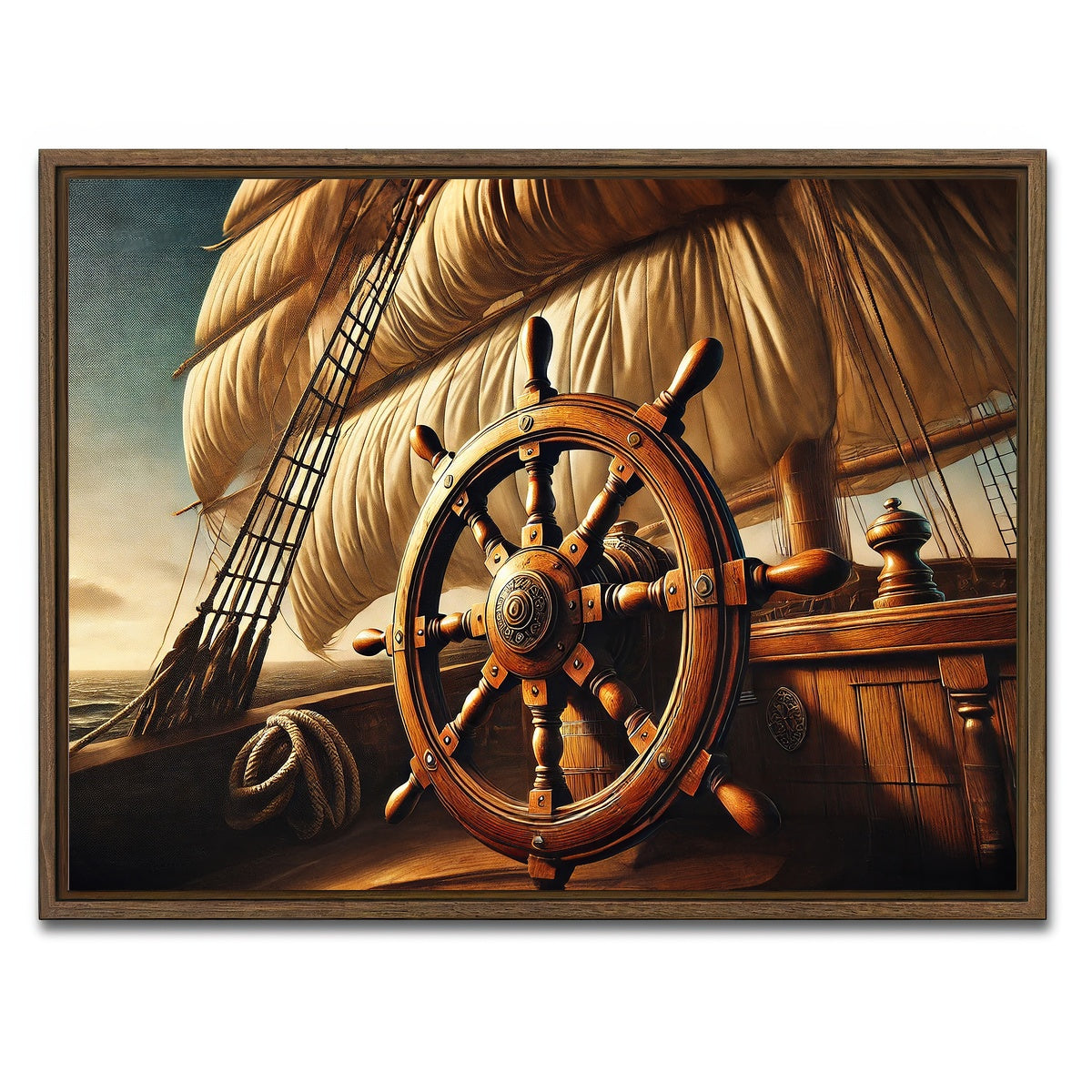 AUTO-MOCKUP WHITE | The Helm | 1 Piece | Walnut Framed Canvas | group=4x3