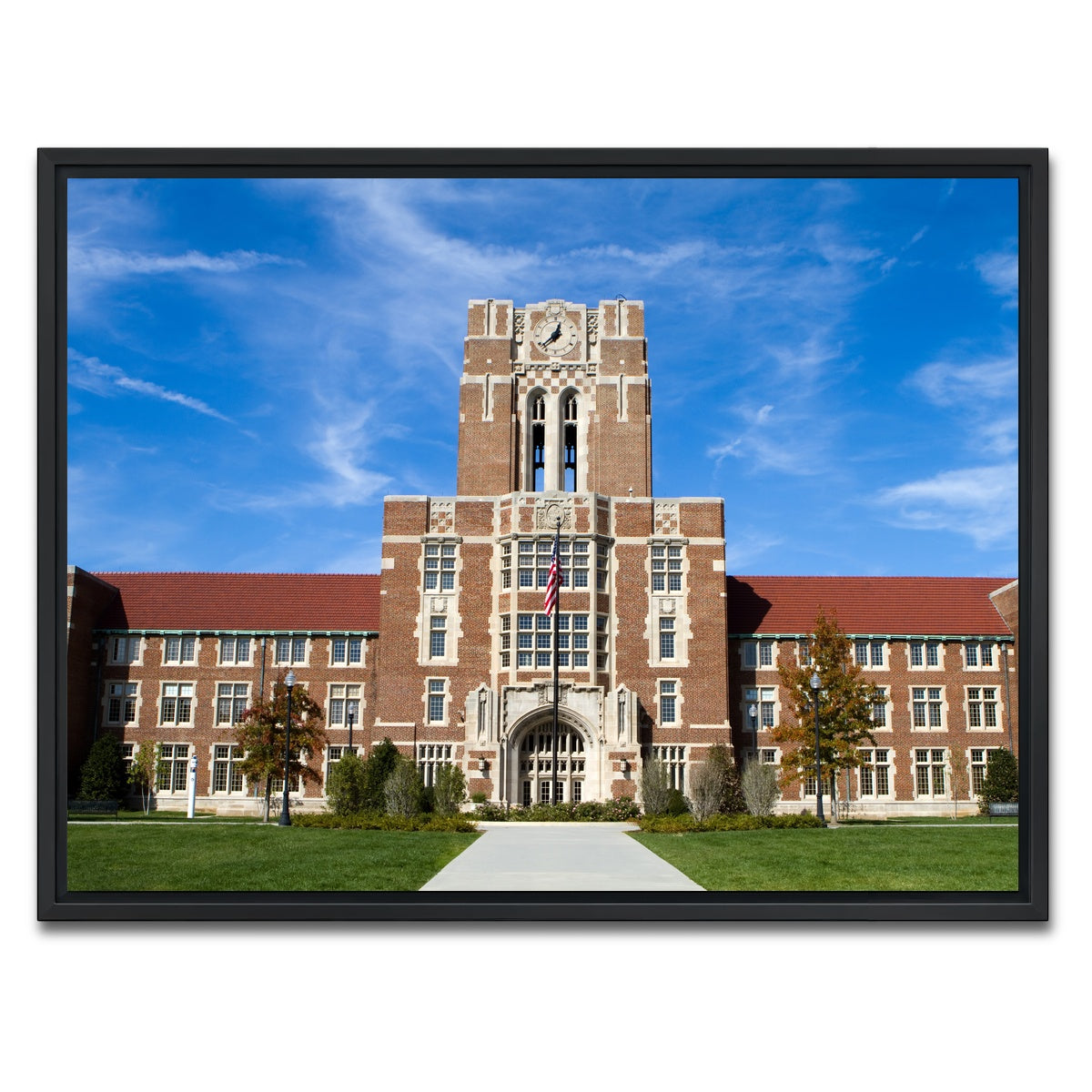 AUTO-MOCKUP WHITE | The Hill at the University of Tennessee | 1 Piece | Black Framed Canvas | group=4x3