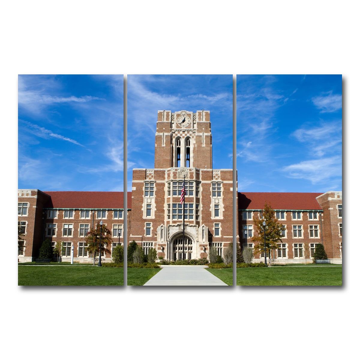 AUTO-MOCKUP WHITE | The Hill at the University of Tennessee | 3 Piece | Gallery Wrap Canvas | group=12x24