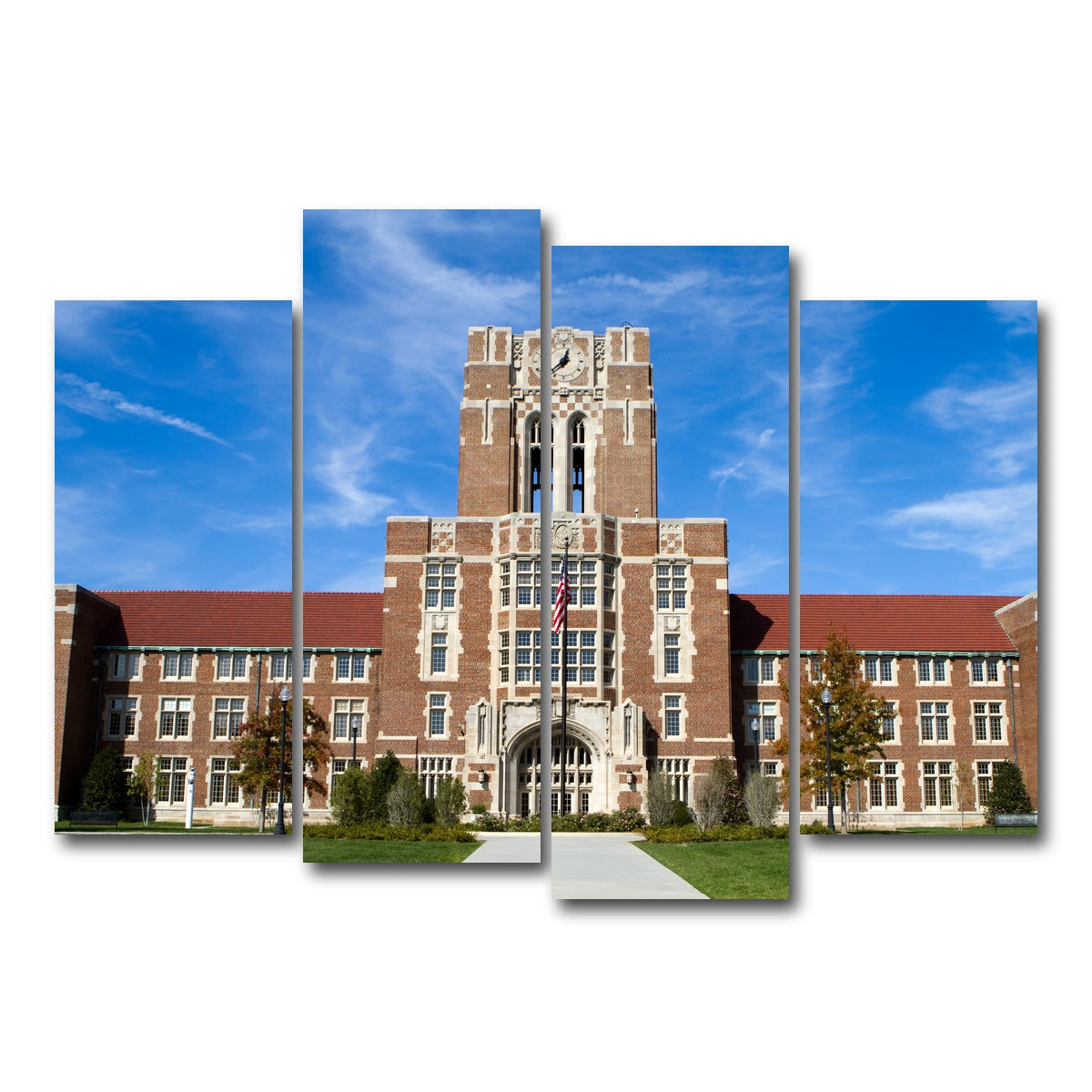 AUTO-MOCKUP WHITE | The Hill at the University of Tennessee | 4 Piece | Gallery Wrap Canvas | group=4_normal