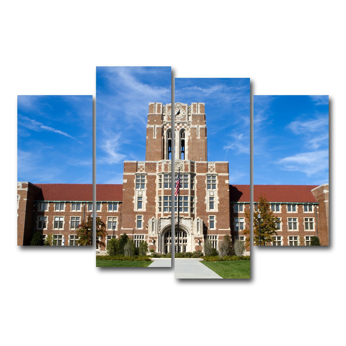 AUTO-MOCKUP WHITE | The Hill at the University of Tennessee | 4 Piece | Gallery Wrap Canvas | group=4_short