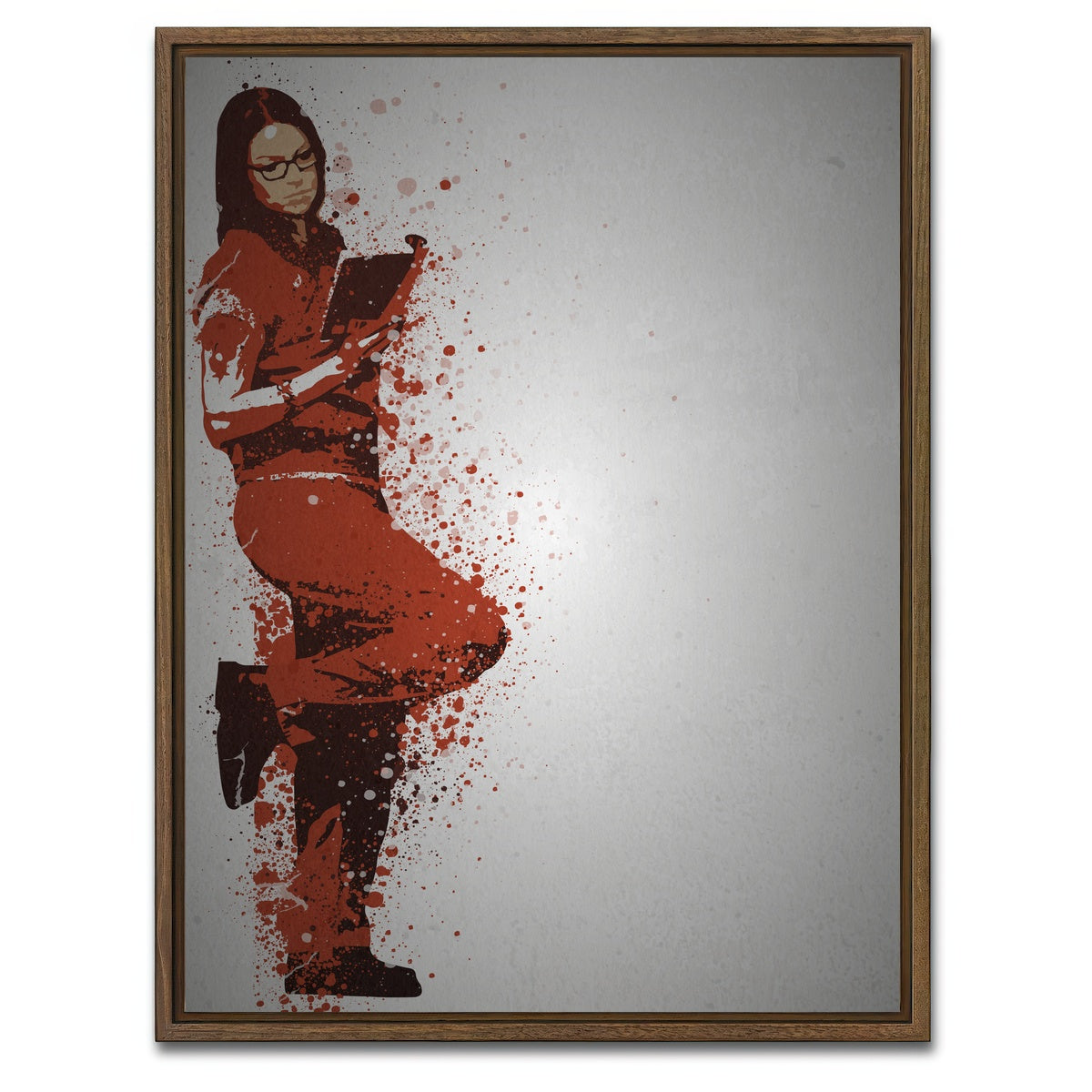 AUTO-MOCKUP WHITE | The Hot One | 1 Piece | Walnut Framed Canvas | group=3x4