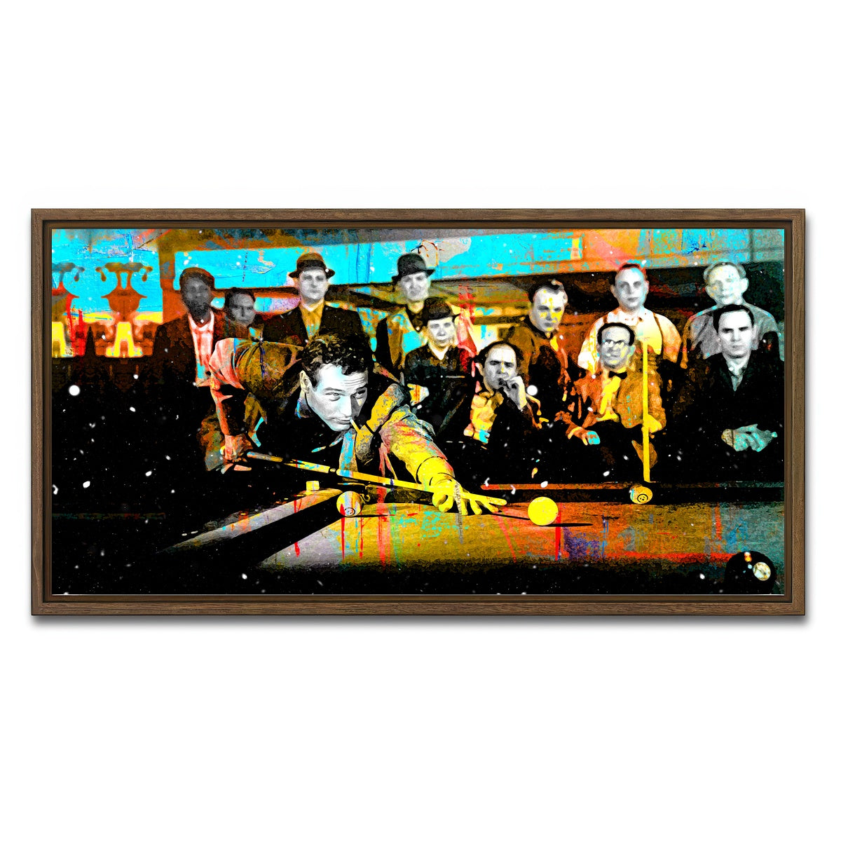 AUTO-MOCKUP WHITE | The Hustler | 1 Piece | Walnut Framed Canvas | group=2x1