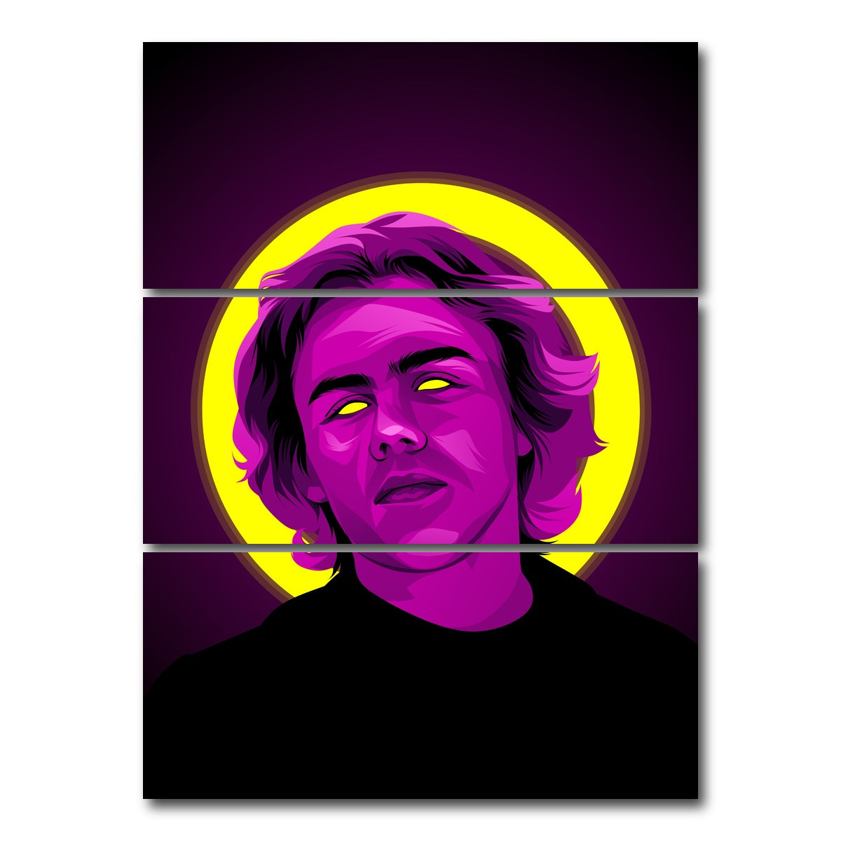 AUTO-MOCKUP WHITE | The Kid Laroi | 3 Piece | Gallery Wrap Canvas | group=8x18_stacked