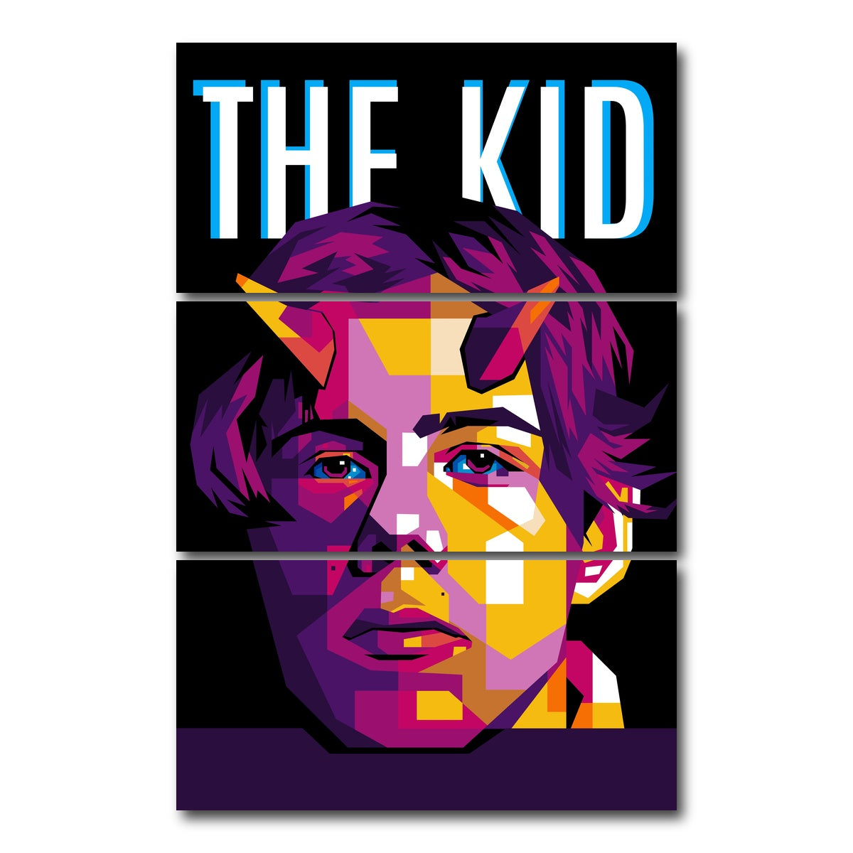 AUTO-MOCKUP WHITE | The Kid | 3 Piece | Gallery Wrap Canvas | group=12x24_stacked
