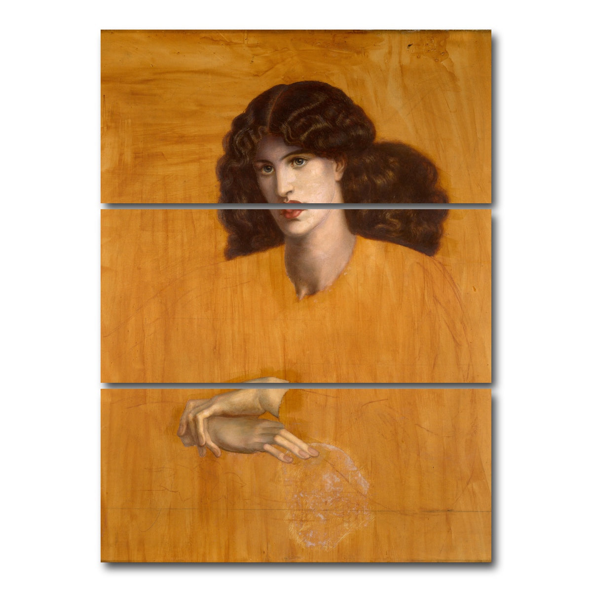 AUTO-MOCKUP WHITE | The Lady of Pity | 3 Piece | Gallery Wrap Canvas | group=8x18_stacked