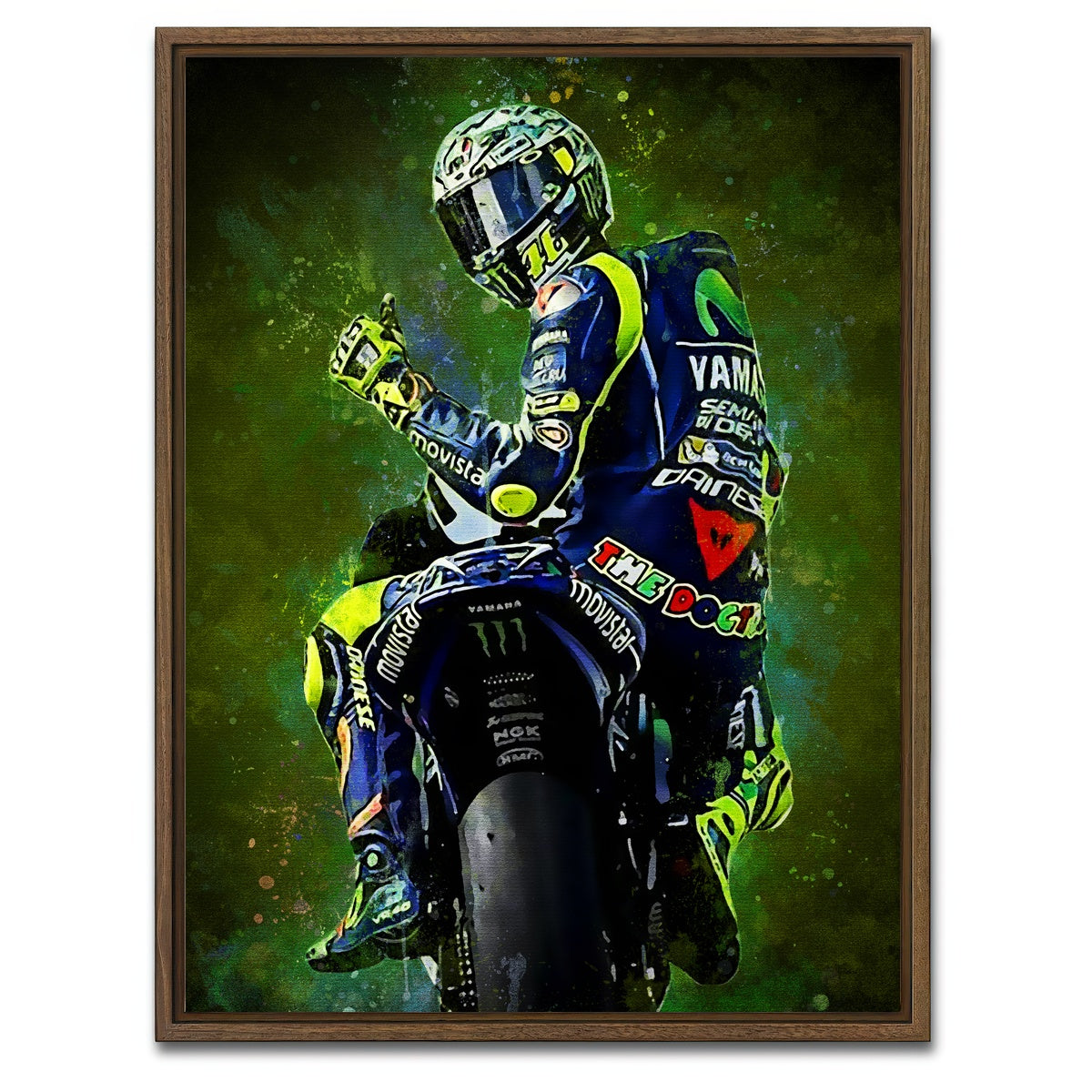 AUTO-MOCKUP WHITE | The Legend Gp | 1 Piece | Walnut Framed Canvas | group=3x4