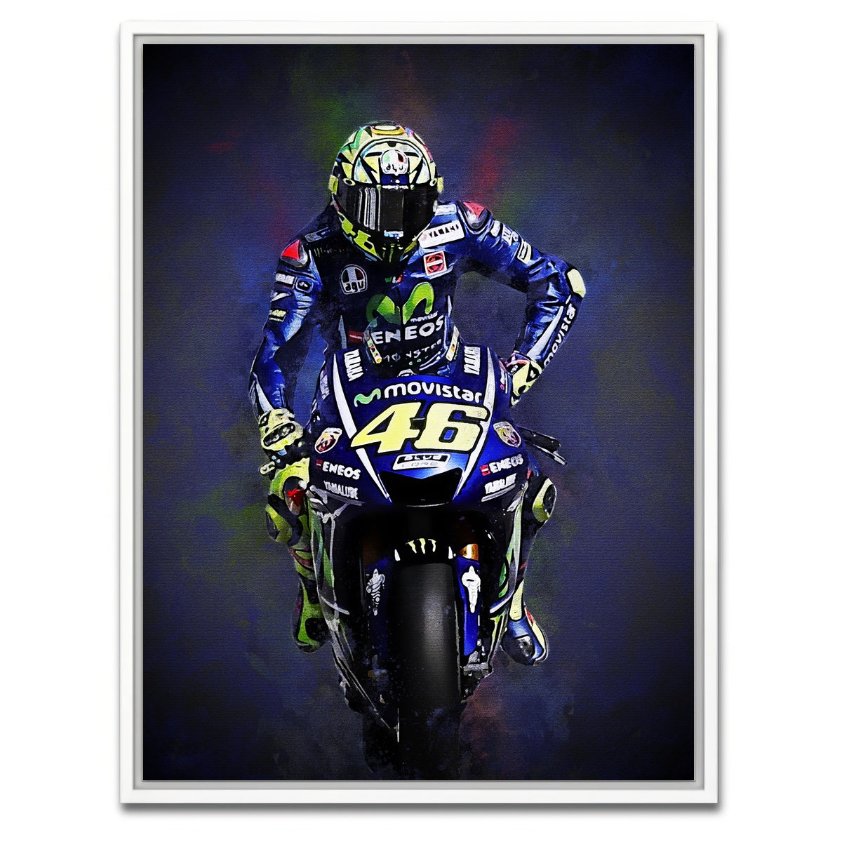 AUTO-MOCKUP WHITE | The Legend Racer | 1 Piece | White Framed Canvas | group=3x4