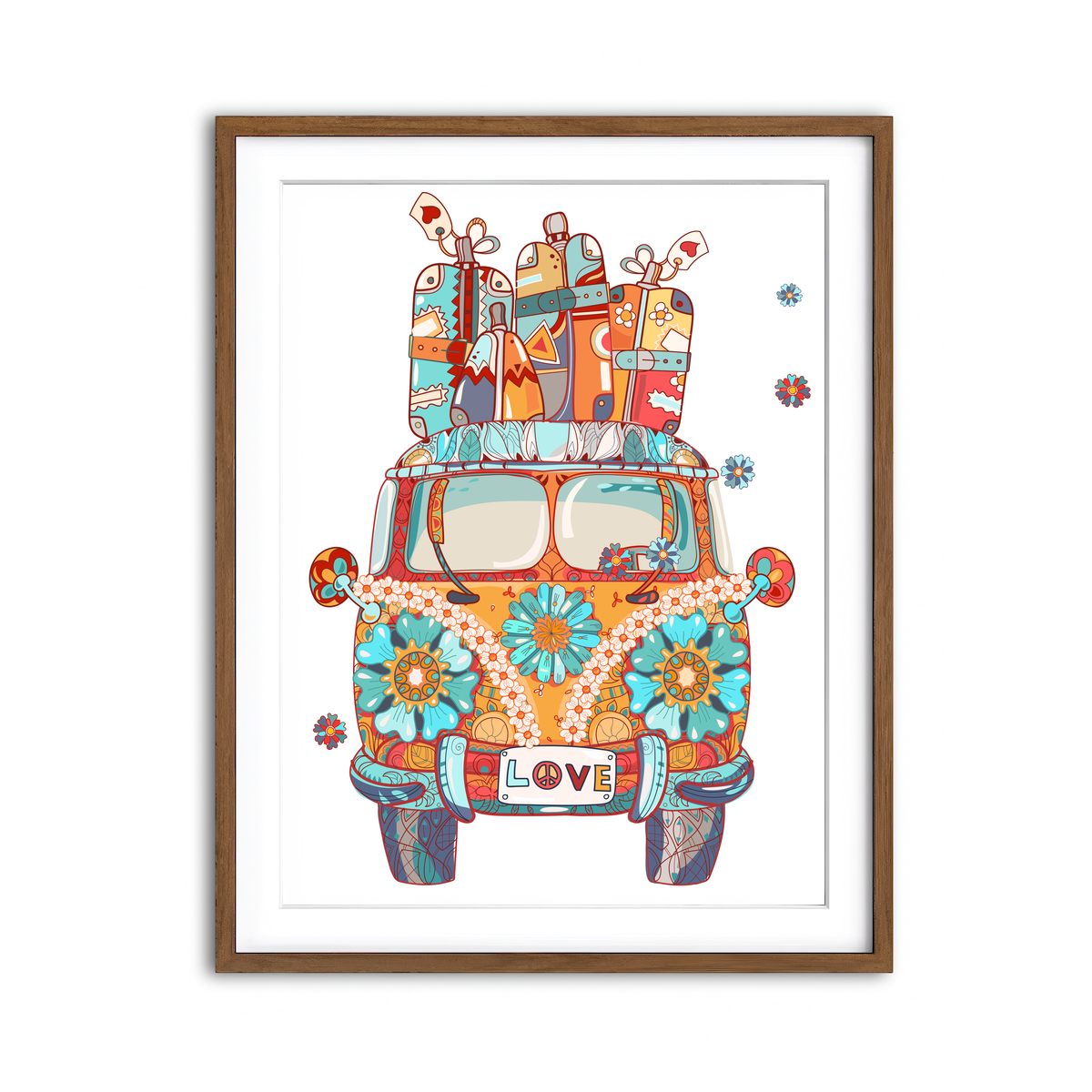 Framed Print 3x4 Walnut