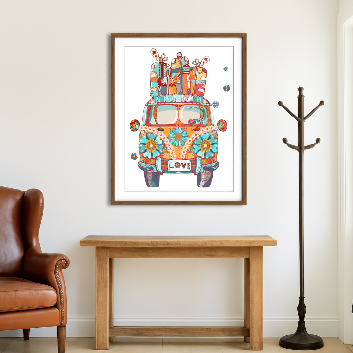 AUTO-MOCKUP ROOM | The Love Bus Wall Art