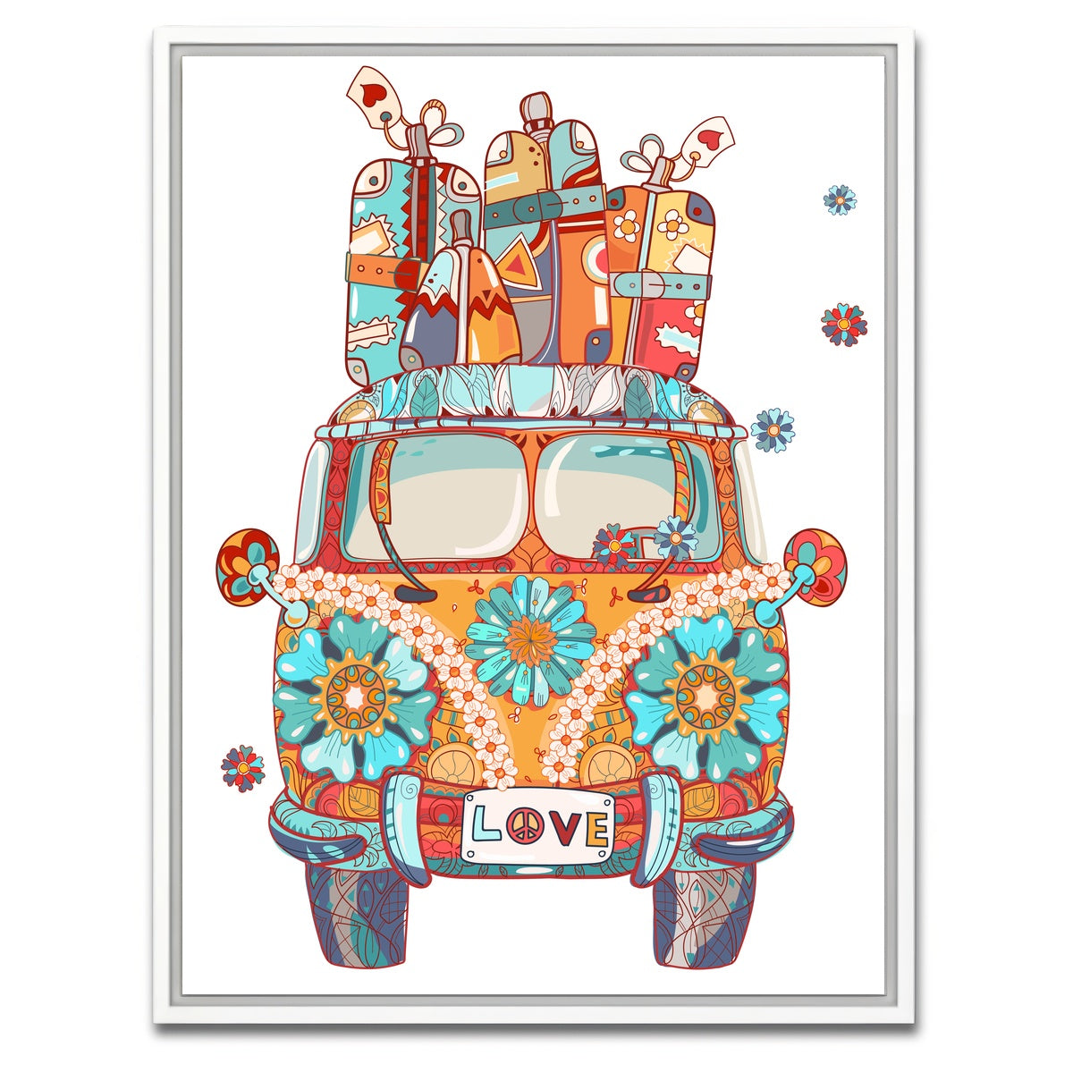 AUTO-MOCKUP WHITE | The Love Bus | 1 Piece | White Framed Canvas | group=3x4