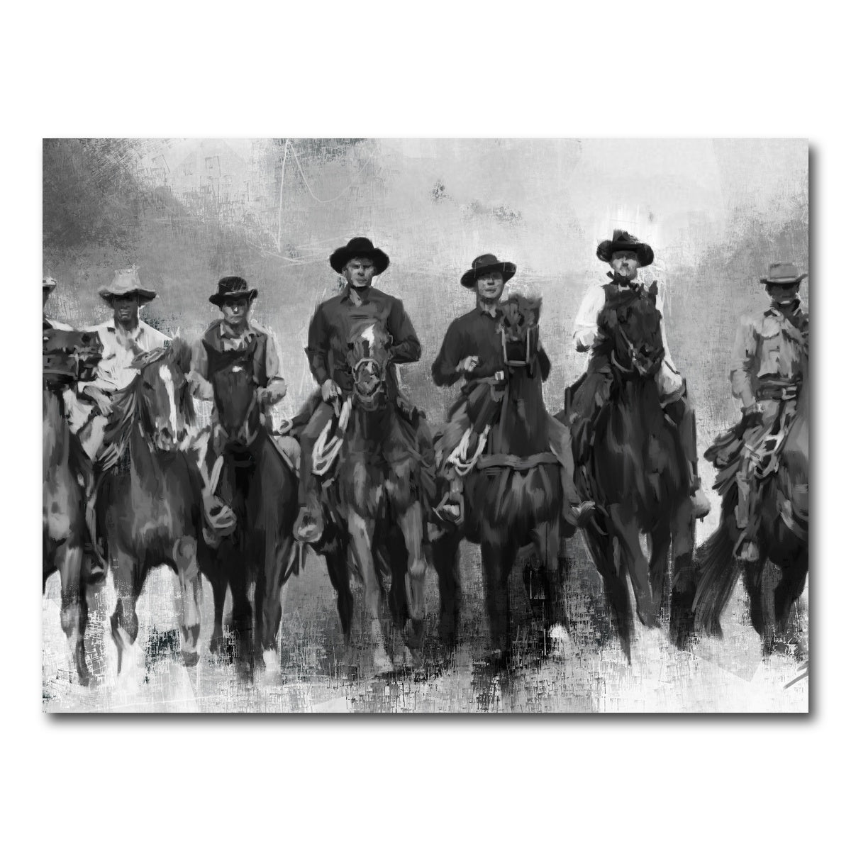AUTO-MOCKUP WHITE | The Magnificent Seven Horses | 1 Piece | Gallery Wrap Canvas | group=4x3