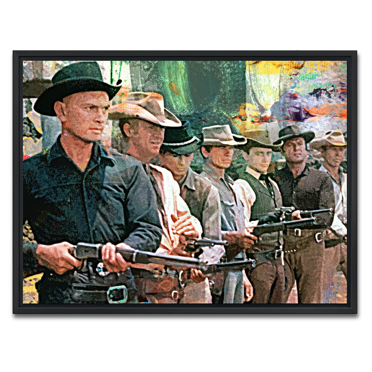 AUTO-MOCKUP WHITE | The Magnificent Seven | 1 Piece | Black Framed Canvas | group=4x3