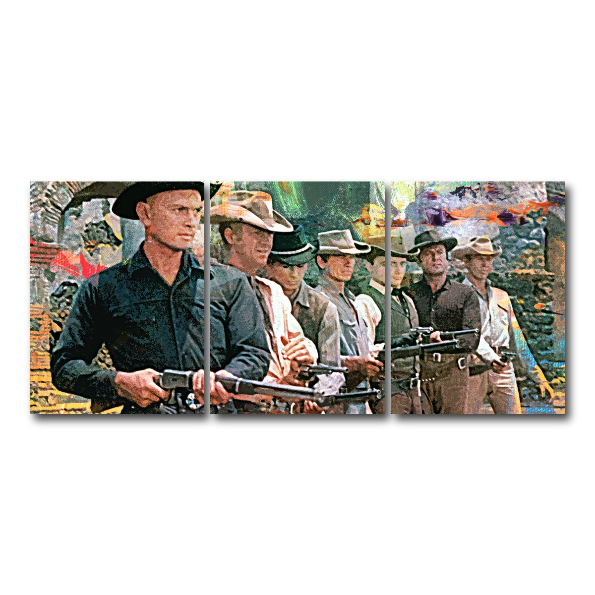 AUTO-MOCKUP WHITE | The Magnificent Seven | 3 Piece | Gallery Wrap Canvas | group=18x24