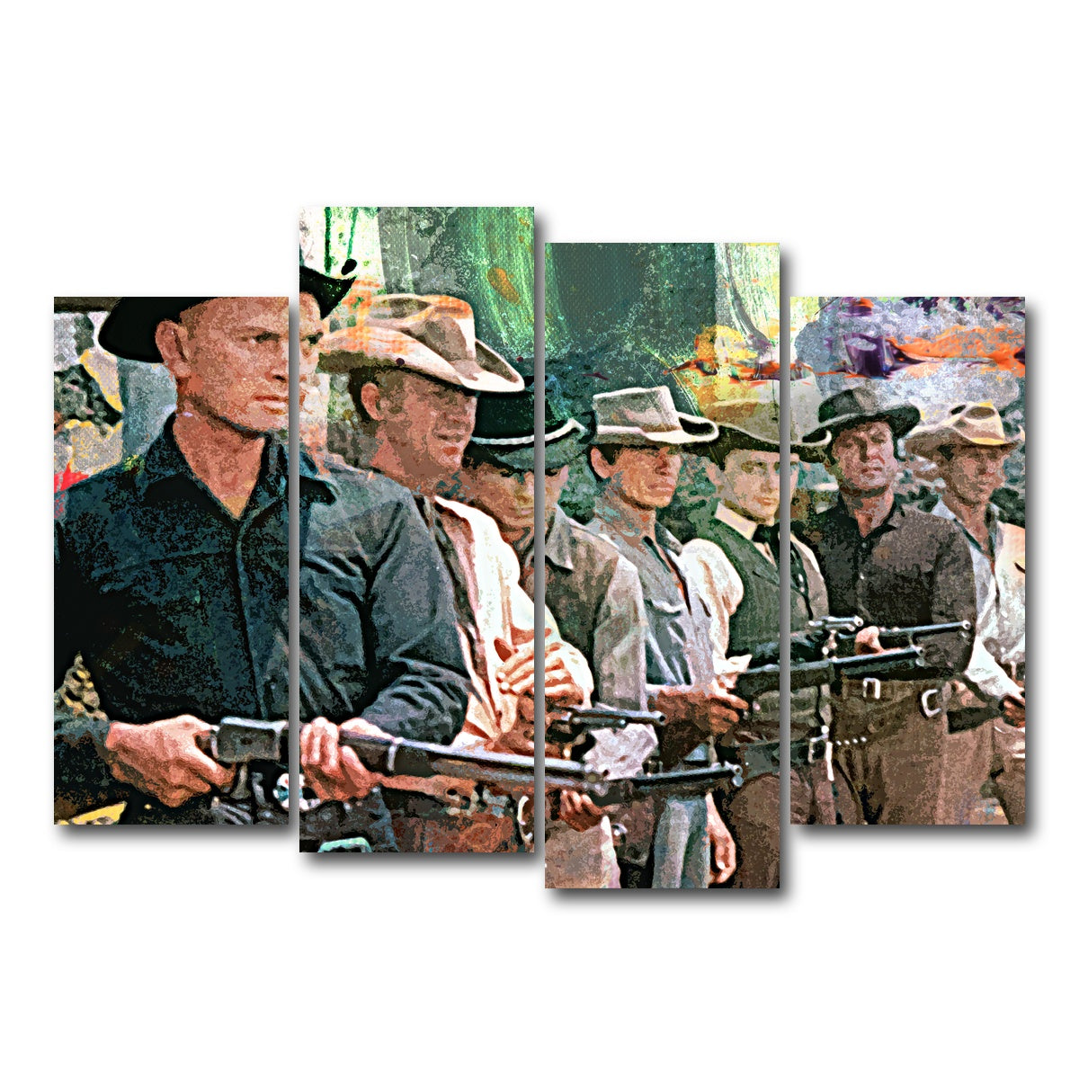 AUTO-MOCKUP WHITE | The Magnificent Seven | 4 Piece | Gallery Wrap Canvas | group=4_normal