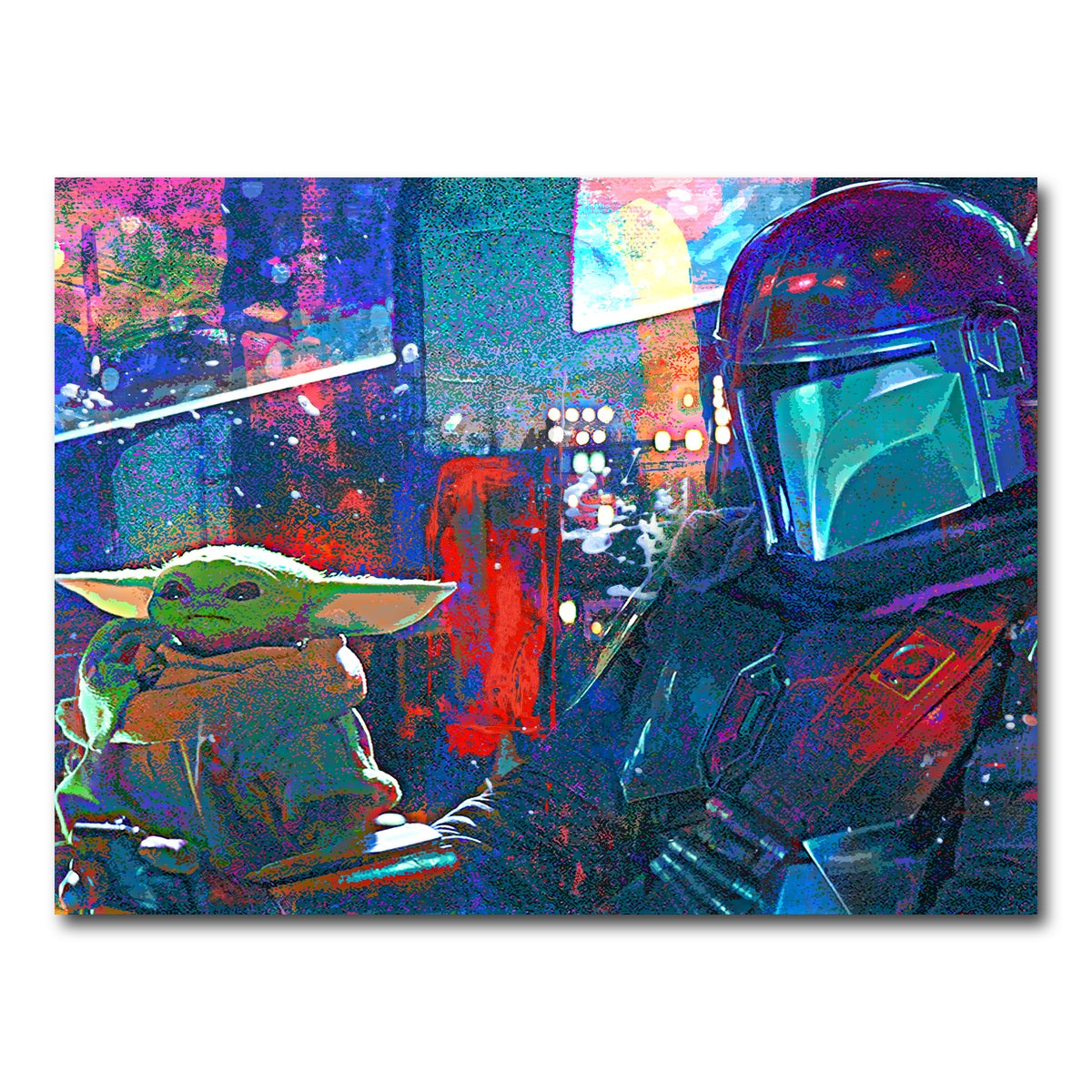 AUTO-MOCKUP WHITE | The Mandalorian Co Pilot | 1 Piece | Gallery Wrap Canvas | group=4x3