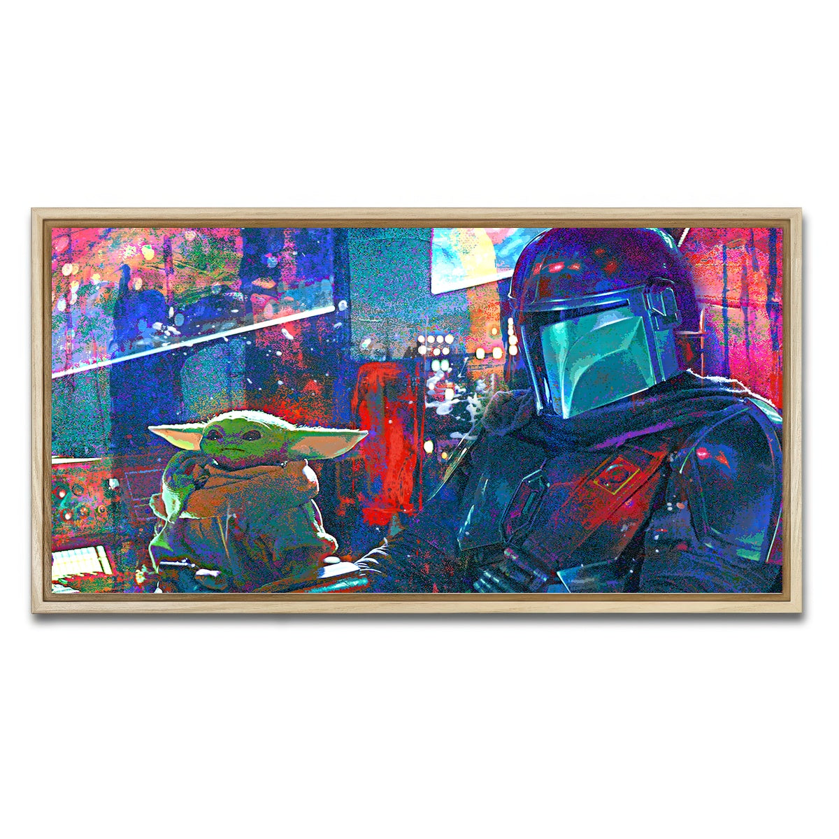 AUTO-MOCKUP WHITE | The Mandalorian Co Pilot | 1 Piece | Natural Framed Canvas | group=2x1