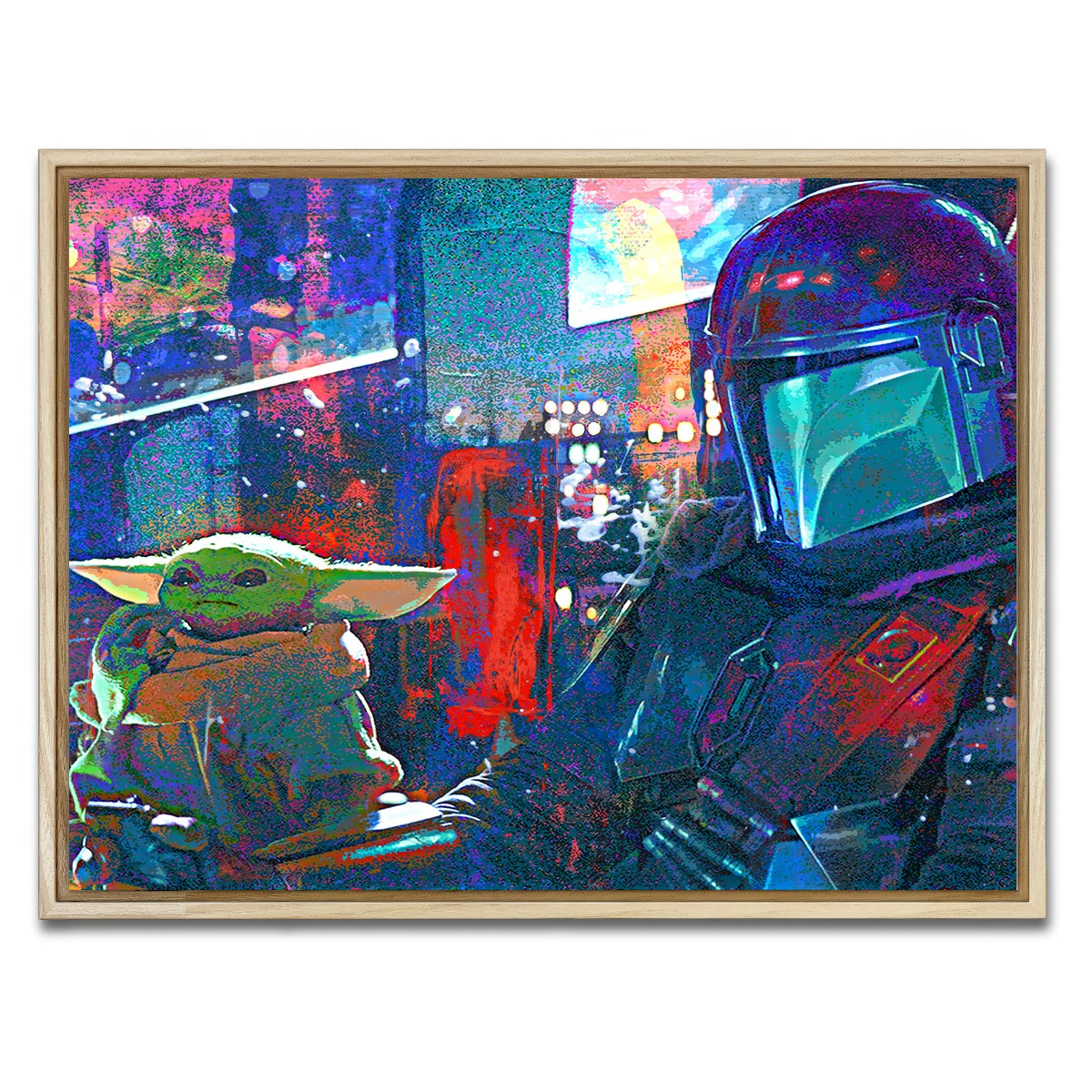 AUTO-MOCKUP WHITE | The Mandalorian Co Pilot | 1 Piece | Natural Framed Canvas | group=4x3