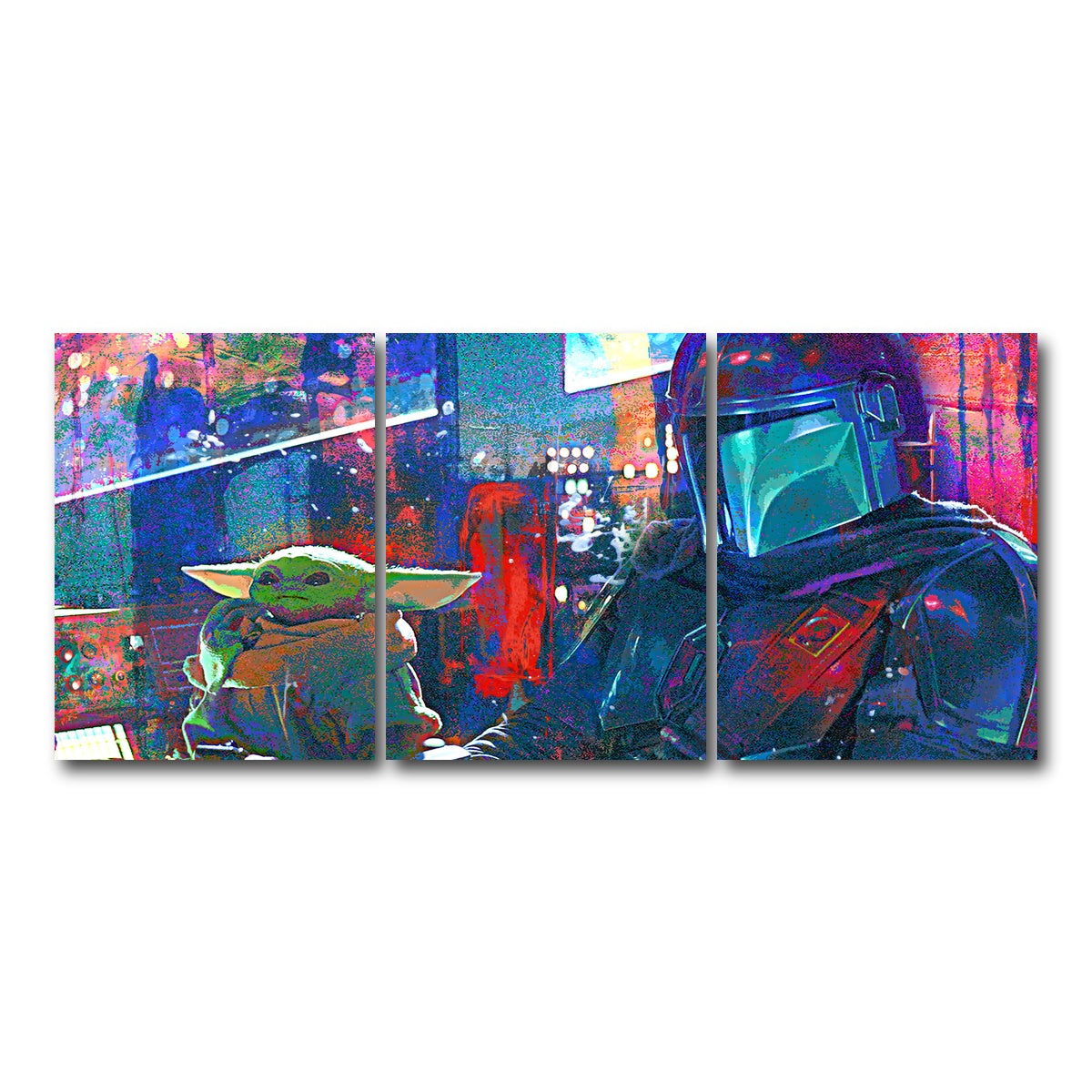 AUTO-MOCKUP WHITE | The Mandalorian Co Pilot | 3 Piece | Gallery Wrap Canvas | group=18x24