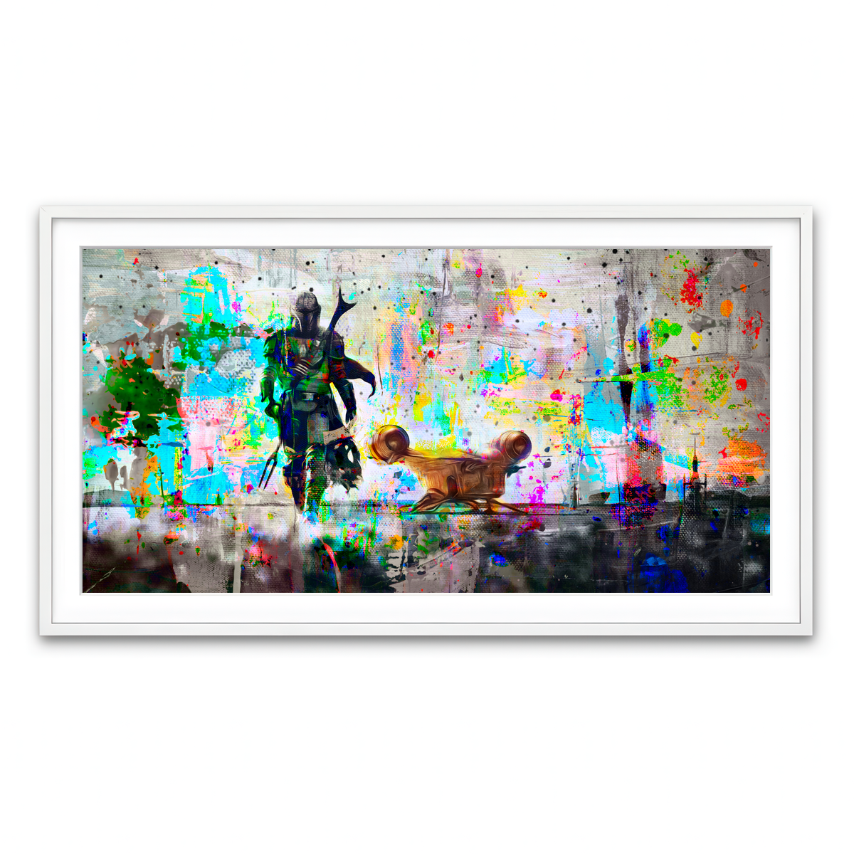 Framed Print 2x1 White