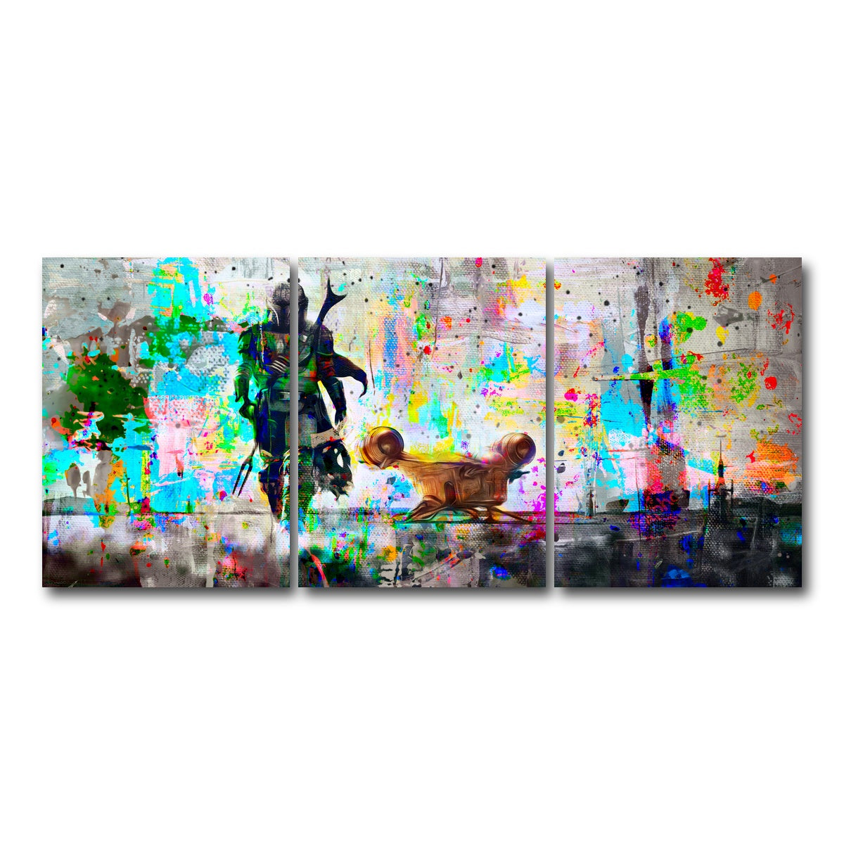 AUTO-MOCKUP WHITE | The Mandalorian | 3 Piece | Gallery Wrap Canvas | group=18x24