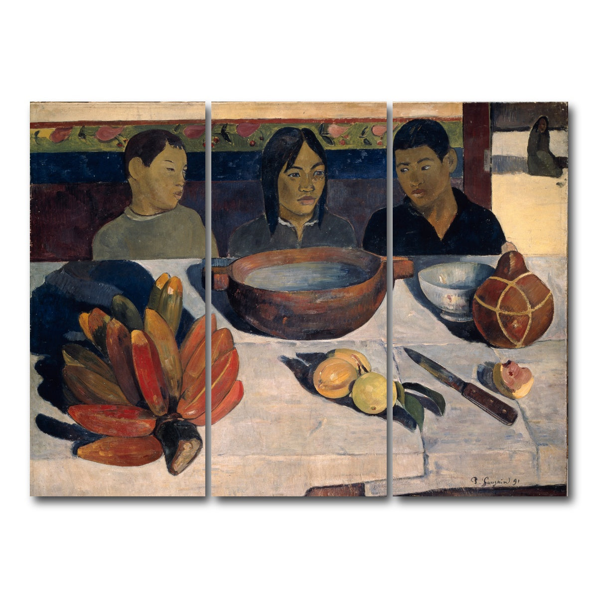 AUTO-MOCKUP WHITE | The Meal | 3 Piece | Gallery Wrap Canvas | group=8x18