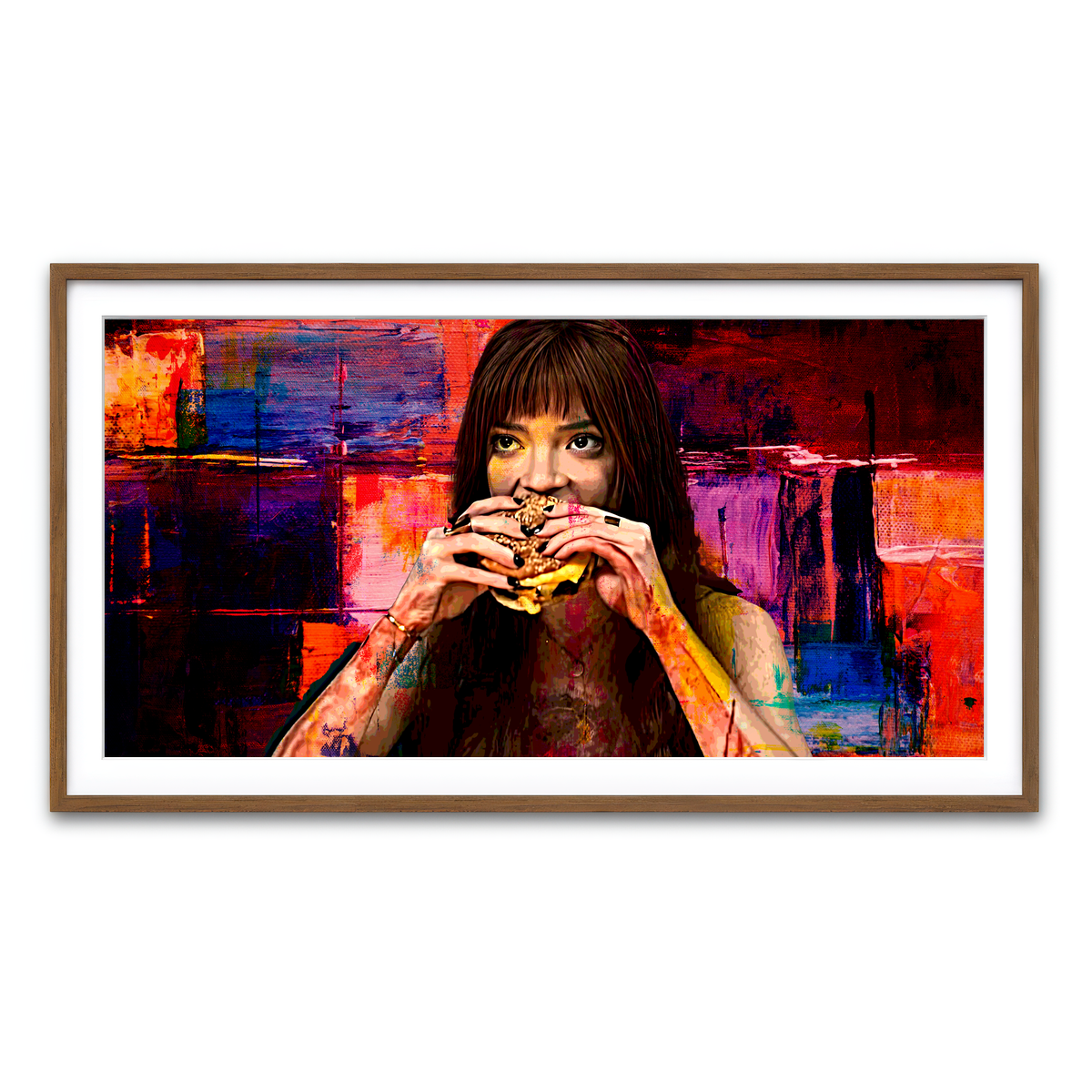 Framed Print 2x1 Walnut