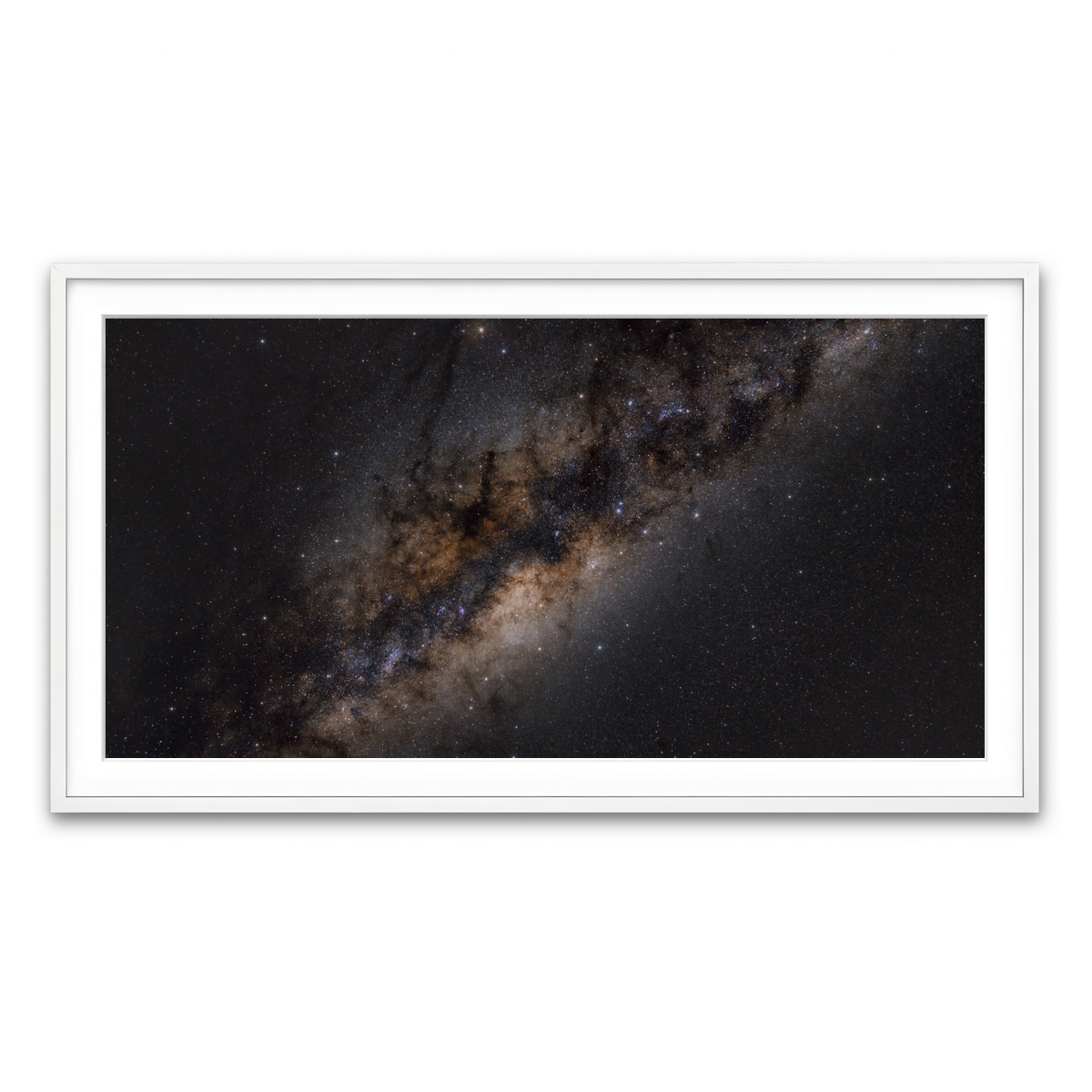 Framed Print 2x1 White