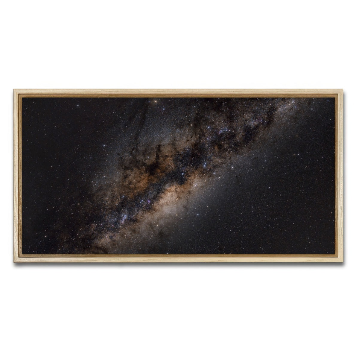AUTO-MOCKUP WHITE | The Milky Way - our home | 1 Piece | Natural Framed Canvas | group=2x1