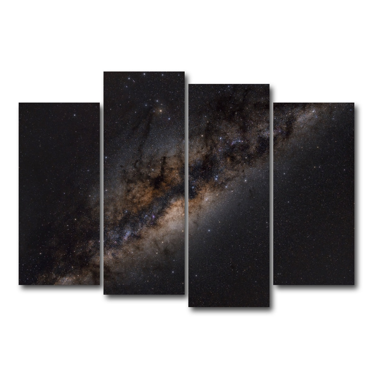 AUTO-MOCKUP WHITE | The Milky Way - our home | 4 Piece | Gallery Wrap Canvas | group=4_normal