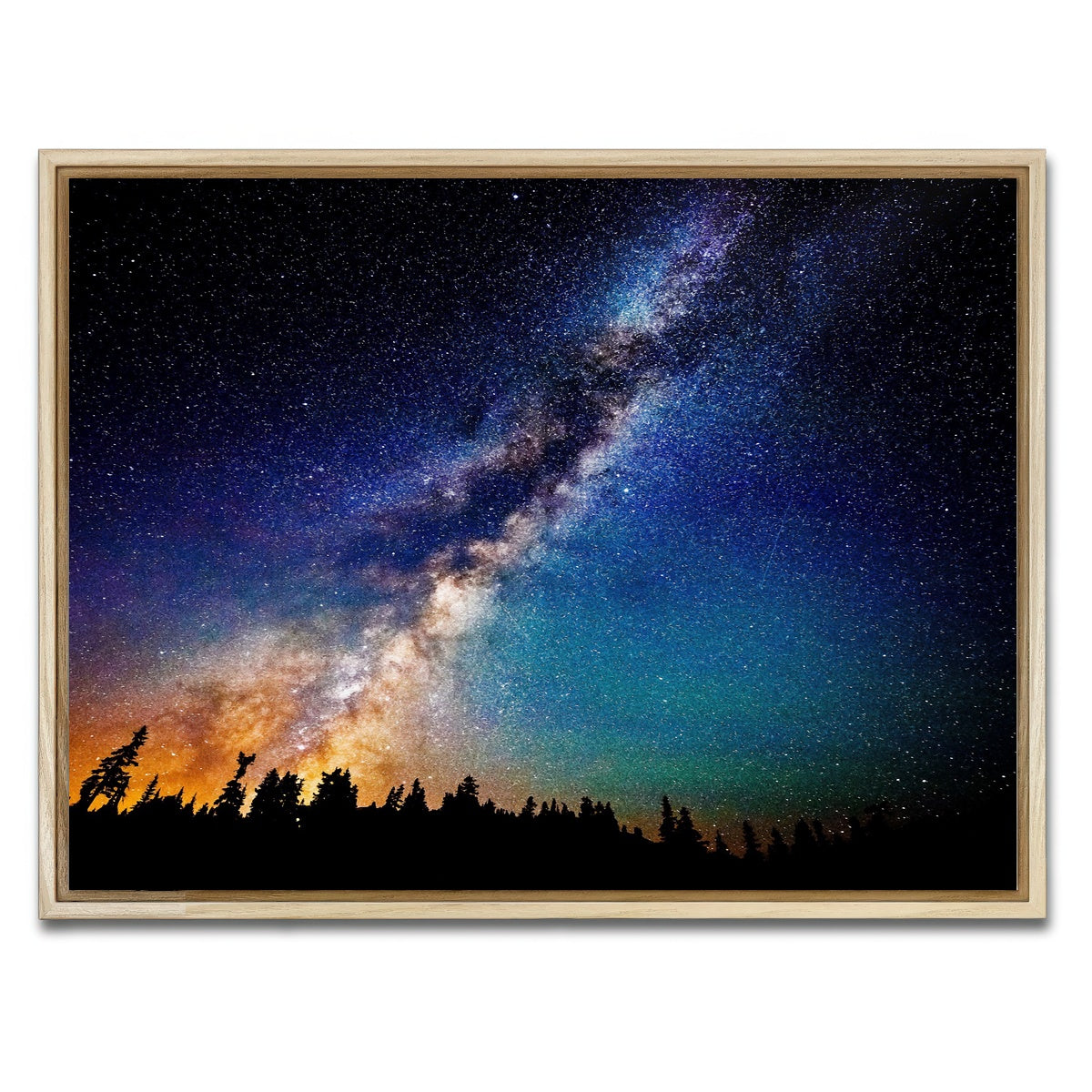 AUTO-MOCKUP WHITE | The Milky Way | 1 Piece | Natural Framed Canvas | group=4x3