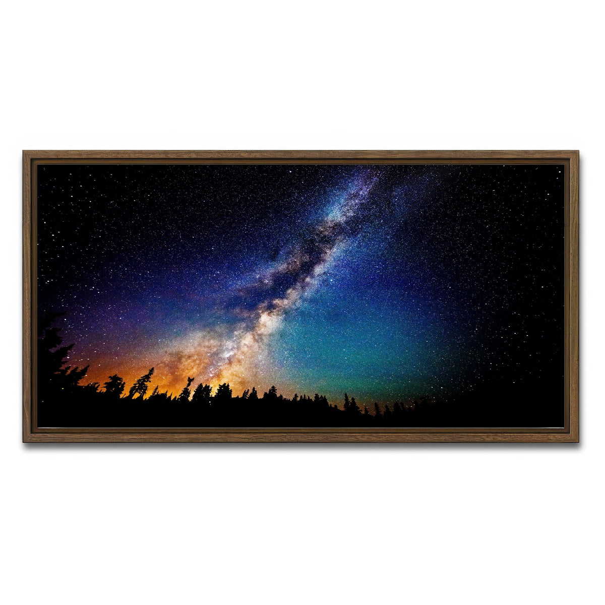 AUTO-MOCKUP WHITE | The Milky Way | 1 Piece | Walnut Framed Canvas | group=2x1