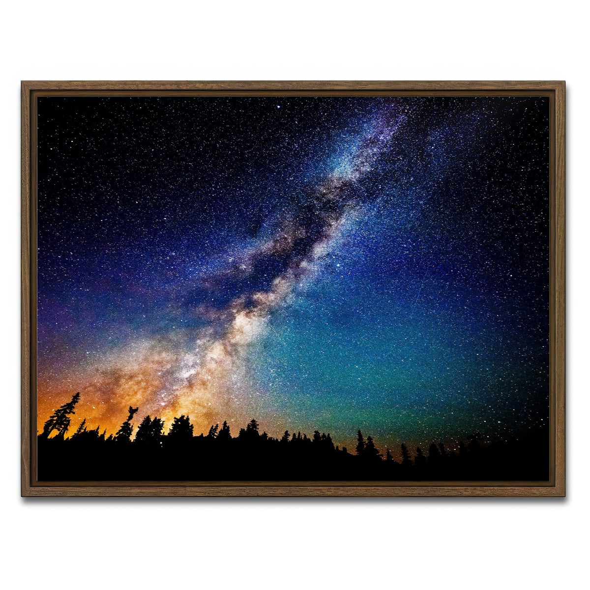 AUTO-MOCKUP WHITE | The Milky Way | 1 Piece | Walnut Framed Canvas | group=4x3