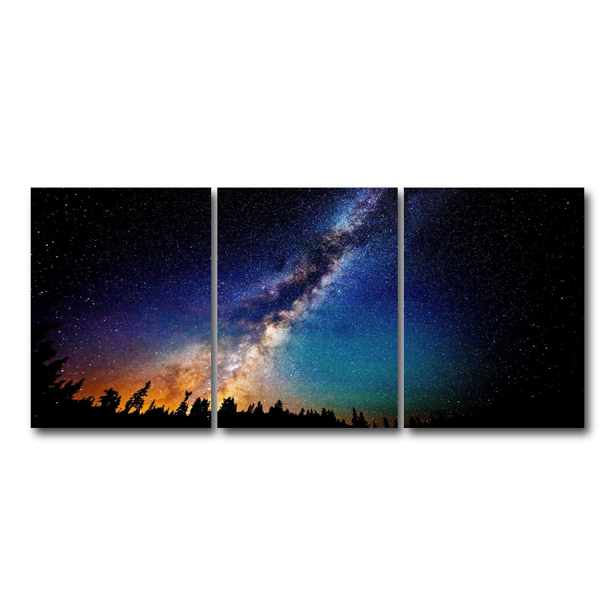 AUTO-MOCKUP WHITE | The Milky Way | 3 Piece | Gallery Wrap Canvas | group=18x24