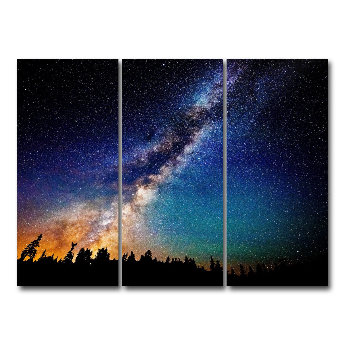 AUTO-MOCKUP WHITE | The Milky Way | 3 Piece | Gallery Wrap Canvas | group=8x18